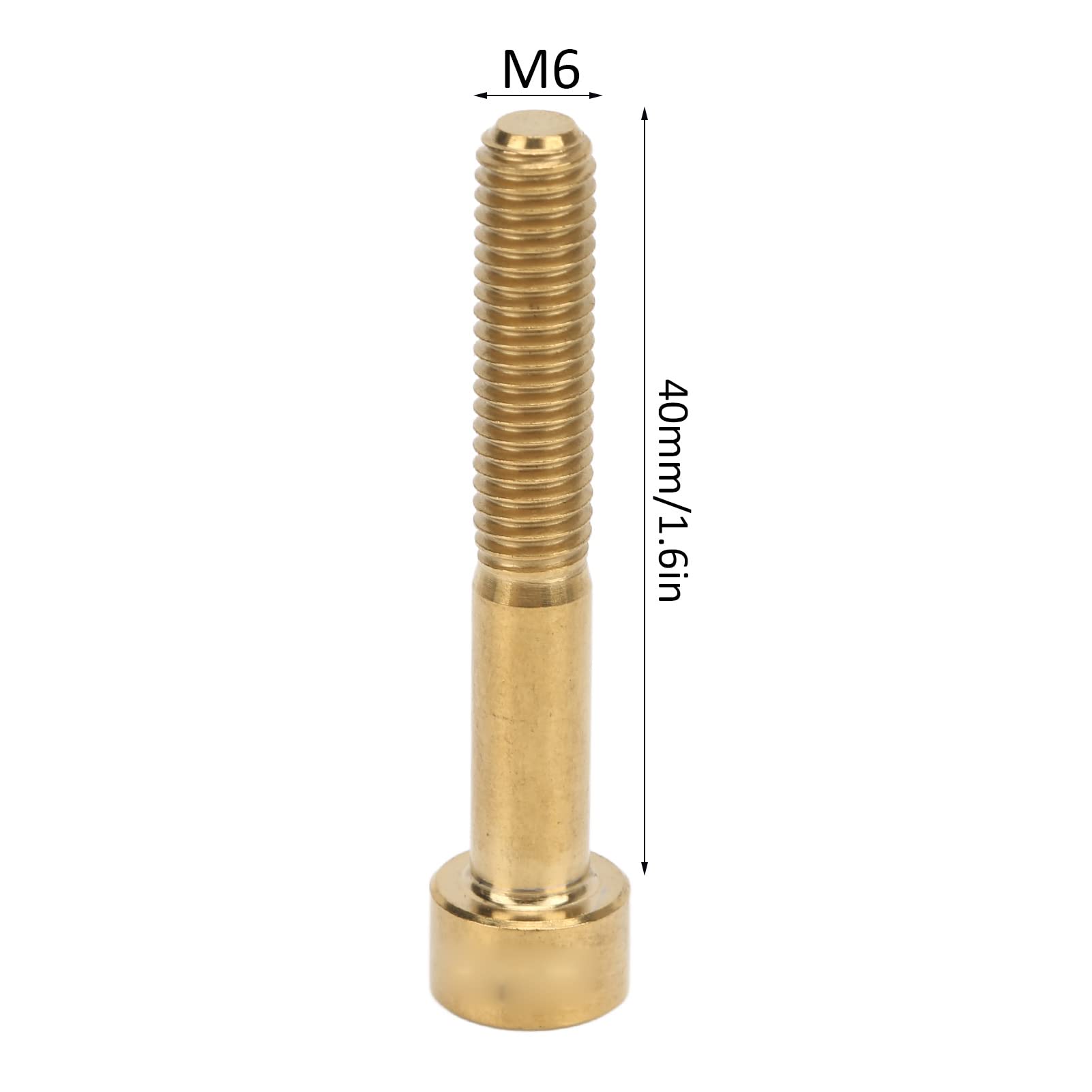 VBESTLIFE M6 40mm Alloy Bike Stem Bolt - Rust Proof Headset Cap Screw for Mountain Bikes & Road Bikes | Durable Lightweight Replacement Part for Cycling Maintenance & Repair