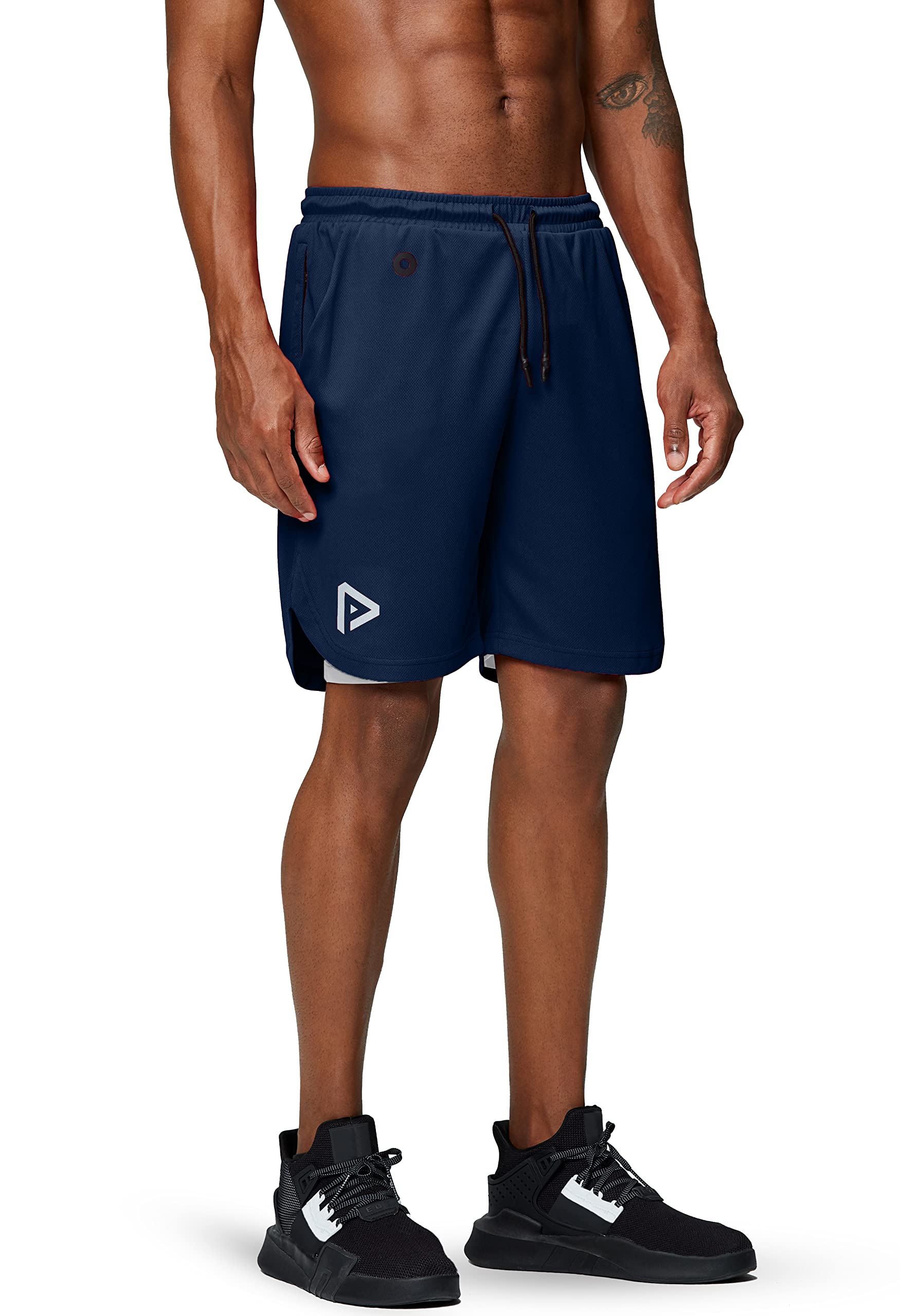Pinkbomb Men's 2-in-1 Running Shorts with Phone Pocket - Quick Dry Gym Workout Shorts for Men | Perfect for Jogging, Training & Outdoor Activities