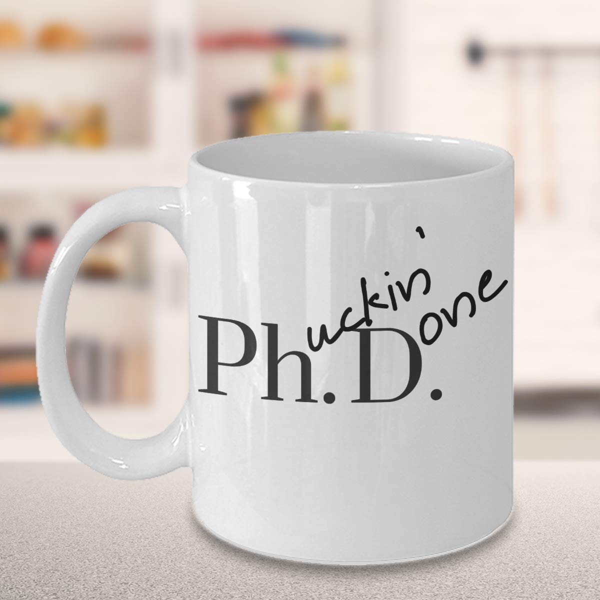 Funny PhD Graduation Gift - Humorous 'Done Phinished' Ceramic Coffee Mug for Grad Students, Scientists, Doctors & Nurses - Perfect Desk Ornament & Novelty Gag Gift for Advisors & Supervisors - Great for Office Use, Lab Breaks & Celebratory Coffee Moments