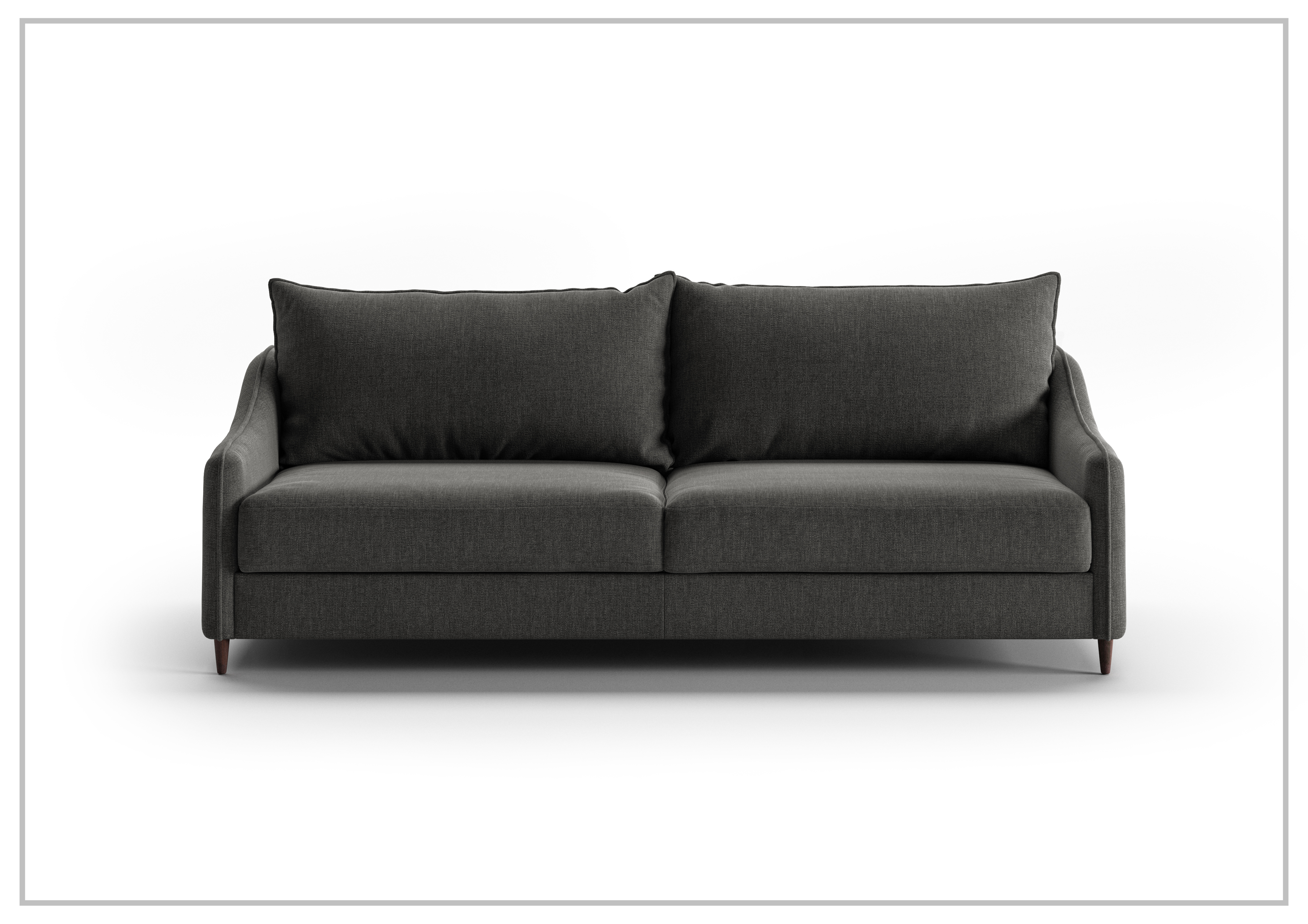 Luonto Ethos Fabric King Sleeper Sofa with Wood or Chrome Legs - Convertible Sofa Bed for Living Room, Guest Room & Small Spaces
