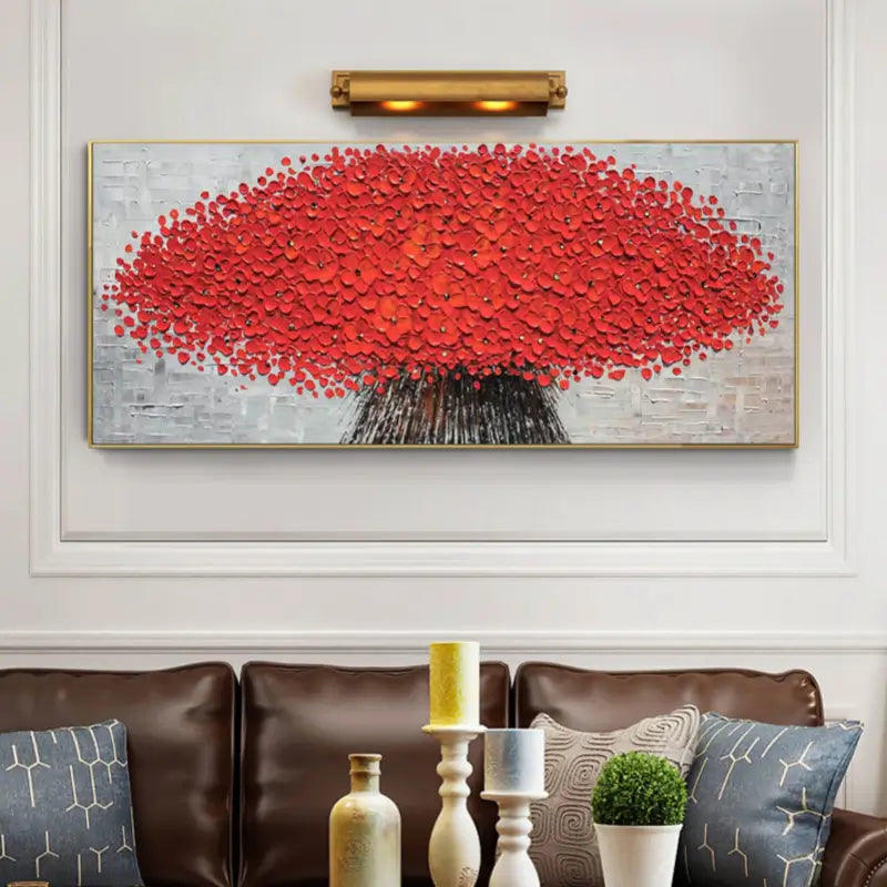 Beautiful Flower and Tree Landscape Painting #FT013 - Perfect for Home Decor, Office Wall Art, and Gift Ideas