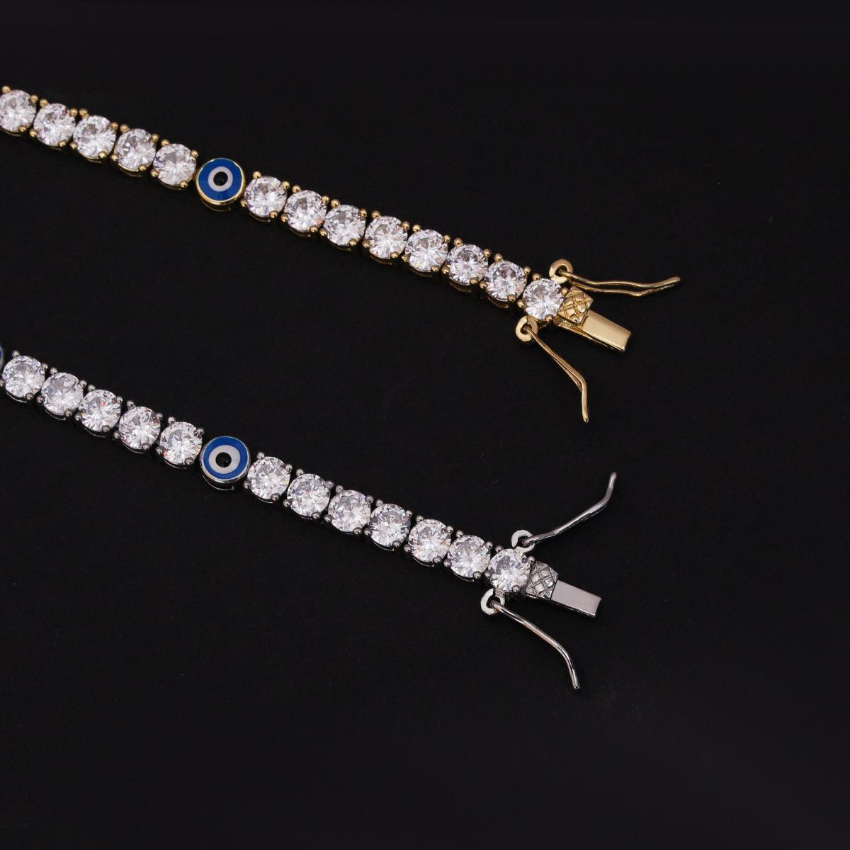 European & American Style Hip Hop Jewelry - Tennis Chain Bracelet for Men & Women - Perfect for Streetwear, Parties & Gifts