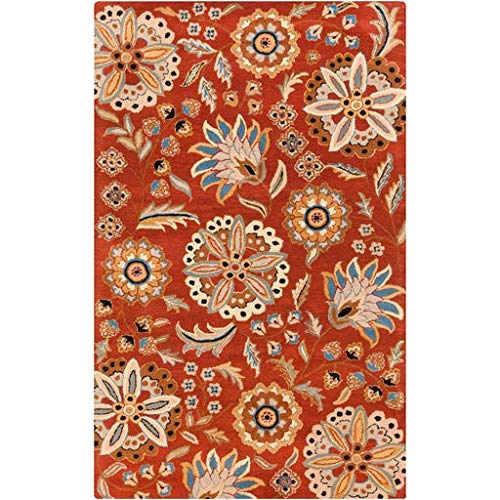 Surya Athena ATH-5126 Hand Tufted Wool Round Floral and Paisley Area Rug - 8-Feet Diameter, Soft & Durable for Living Room, Bedroom, or Office Decor