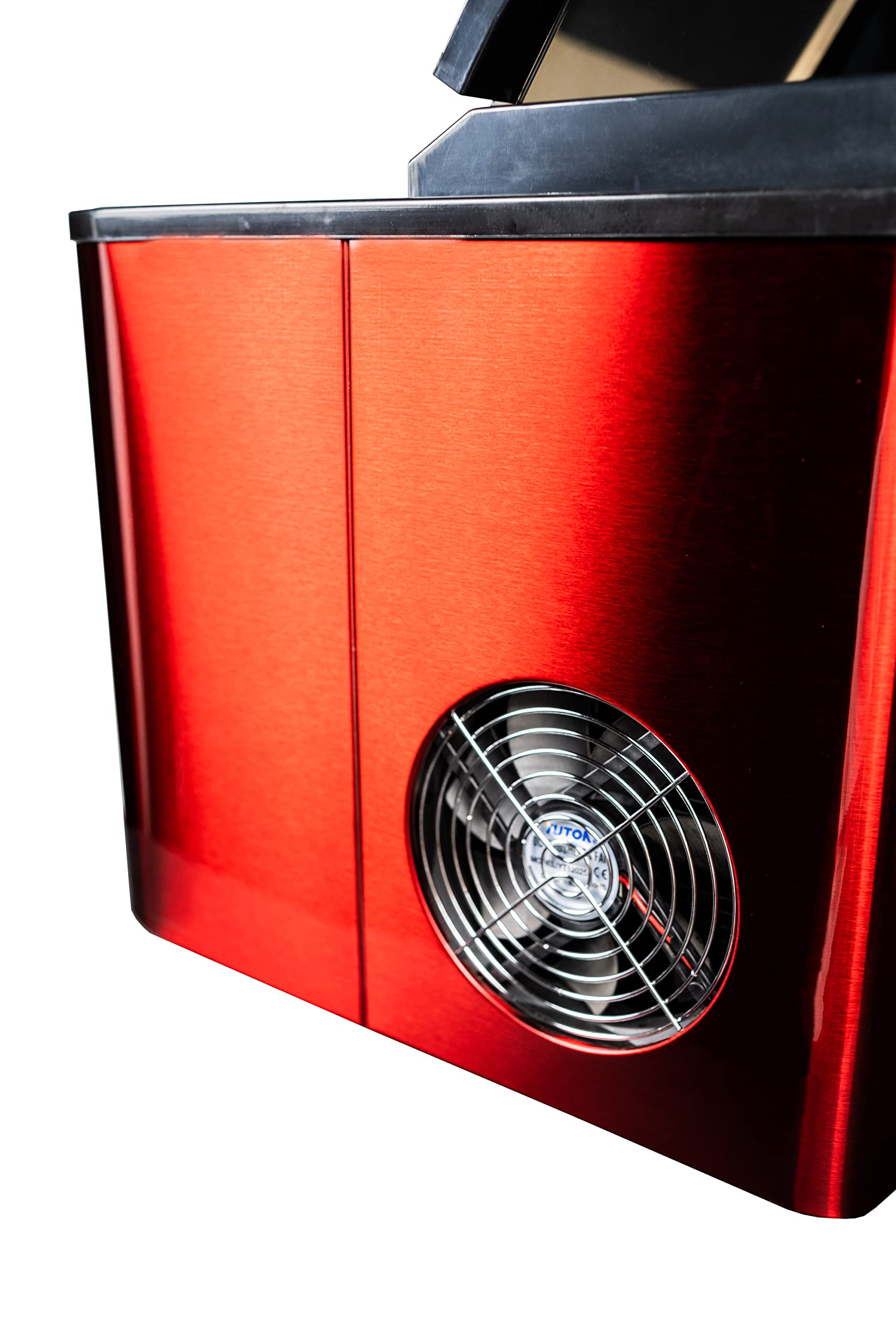 Danby DIM2500RDB 25 lbs/24Hrs Countertop Ice Maker with Electronic Controls, LED Display & Self-Clean Function - Compact Red Ice Machine for Home, Office, Party & RV Use (Holds 2 lbs of Ice)
