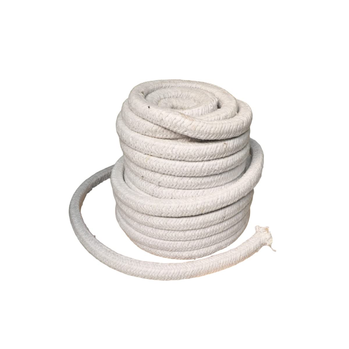 High-Temperature Ceramic Fiber Rope Gasket - 5mm Diameter Round Braided Rope Seal (10m Length) for Boiler, Furnace, Oven, Kiln & Casting Applications - Heat Resistant Insulation Solution for Industrial & DIY Projects
