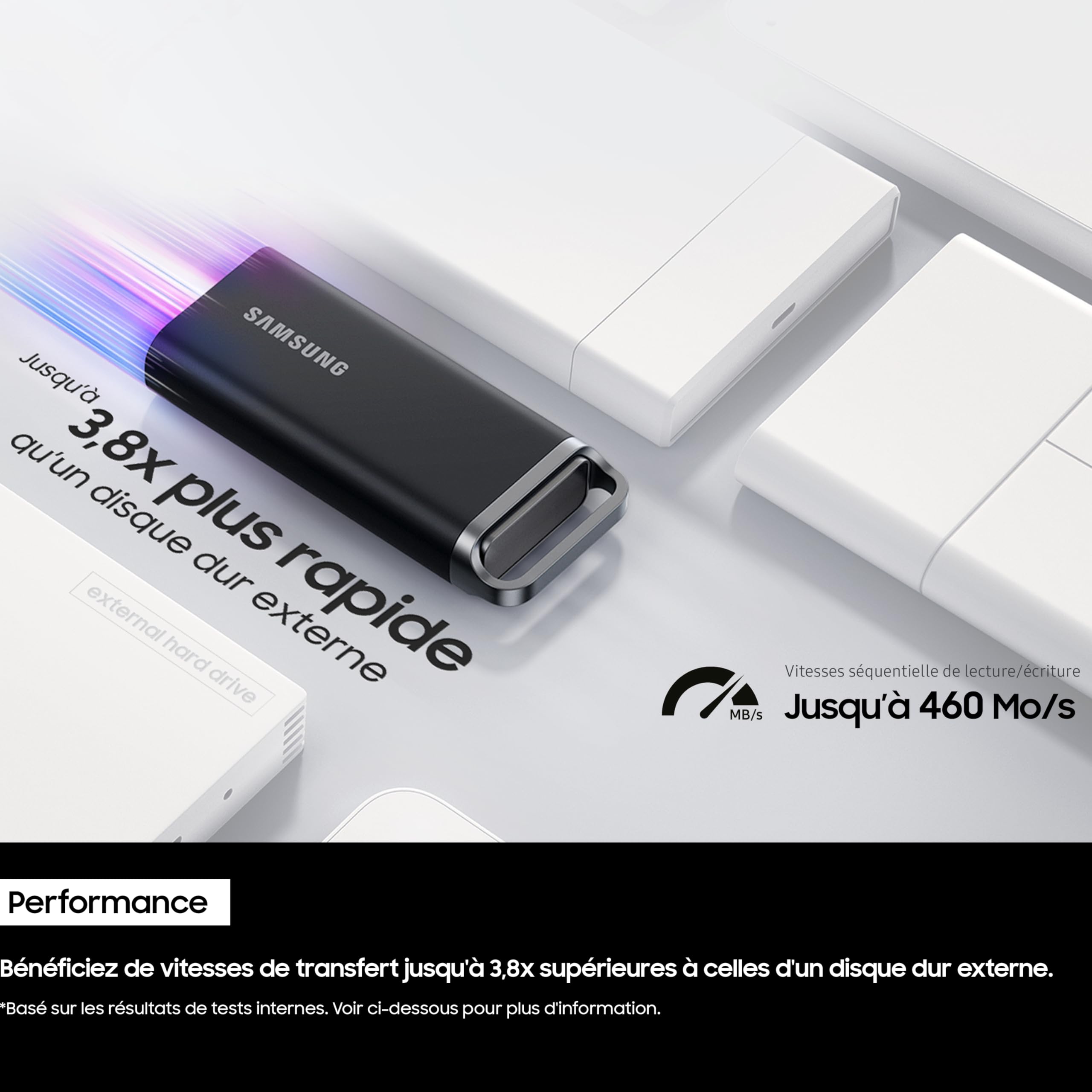 Samsung T5 EVO Portable External SSD 2TB - Up to 460MB/s Read/Write Speed, USB 3.2 Gen1 - Compatible with Mac, PC, Android & Gaming Consoles (Black) - Perfect for Data Storage, Gaming & Professional Work