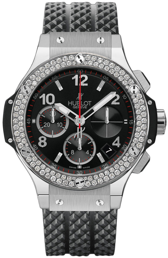 Hublot Big Bang Men's Automatic Watch - Stainless Steel Case, Rubber Strap with Diamonds - Luxury Timepiece for Business, Gifts & Special Occasions