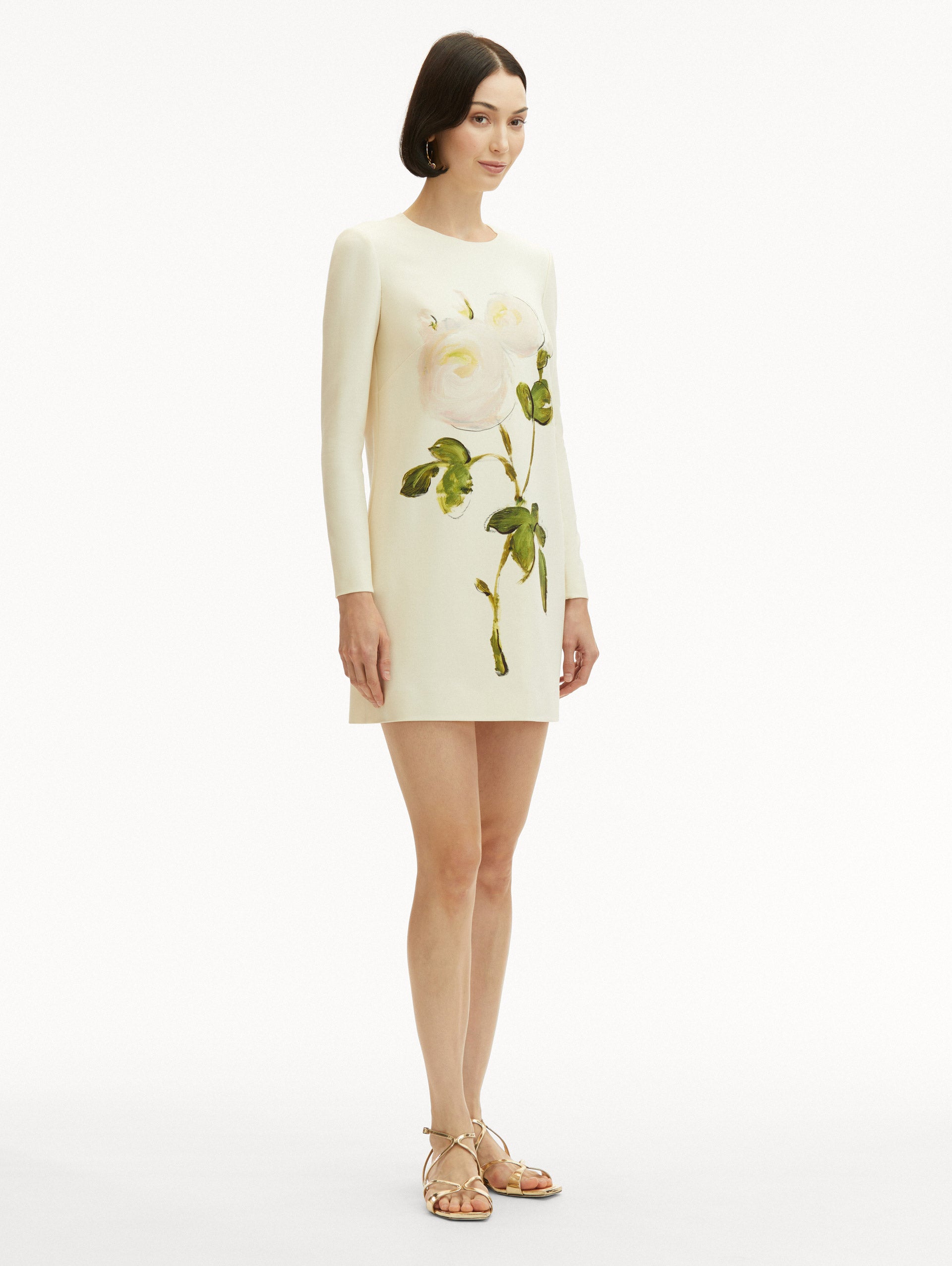 Elegant Painted Roses Shift Dress for Women - Floral Print Summer Casual Dress for Office, Party & Date Night