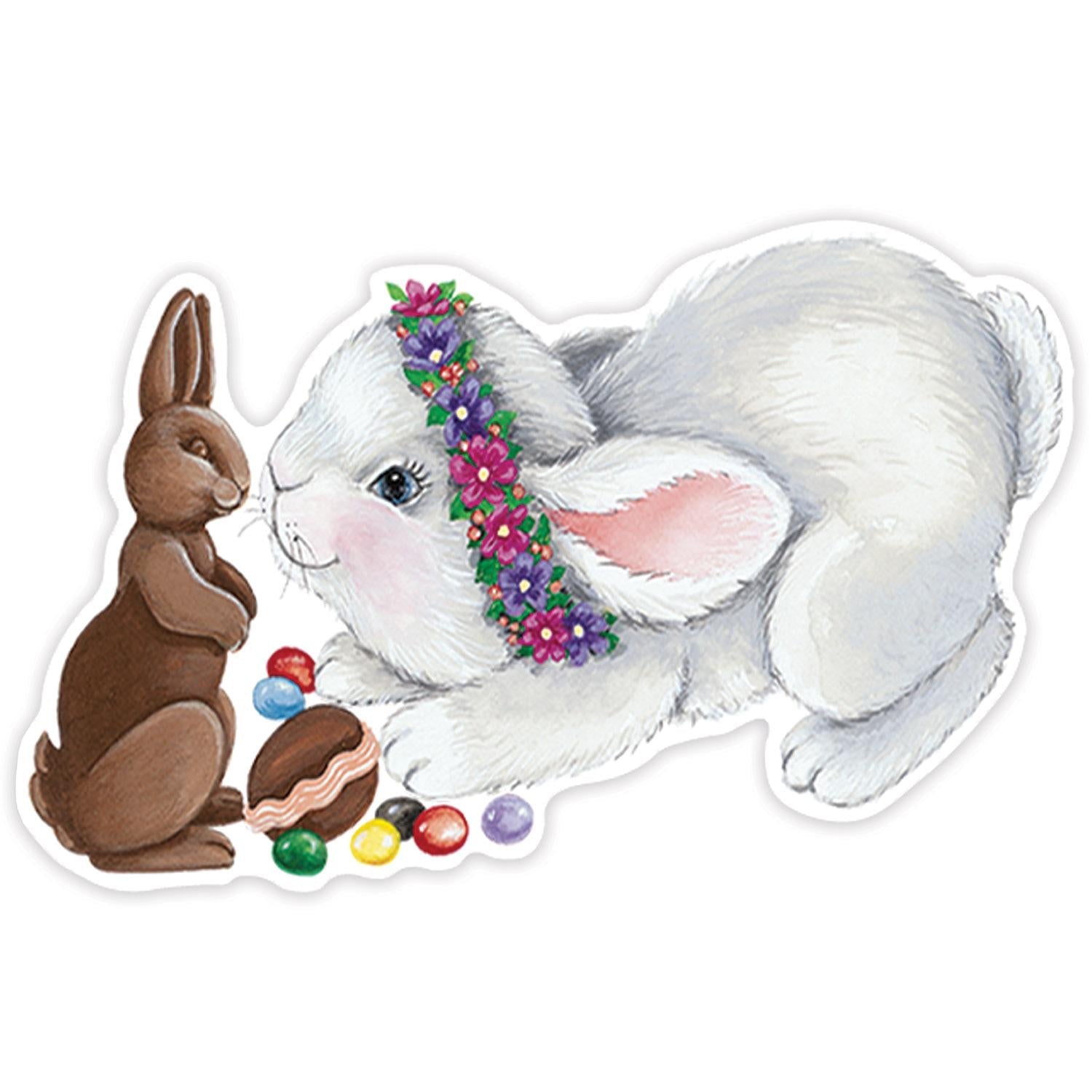 12 Pack Easter Bunny Basket & Egg Stickers - 4 Sheets per Pack - DIY Easter Decorations, Party Favors, Scrapbooking & Gift Wrapping Supplies