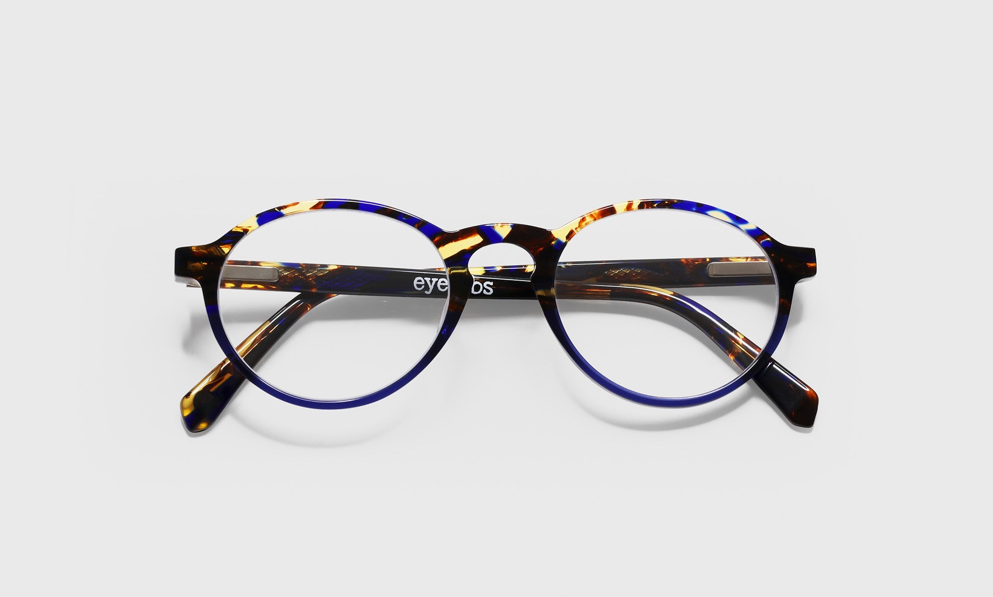 Board Stiff Narrow Color 50 Tortoise & Navy Front and Temples - Stylish Eyeglass Frames for Men and Women, Perfect for Office, Reading, and Everyday Wear