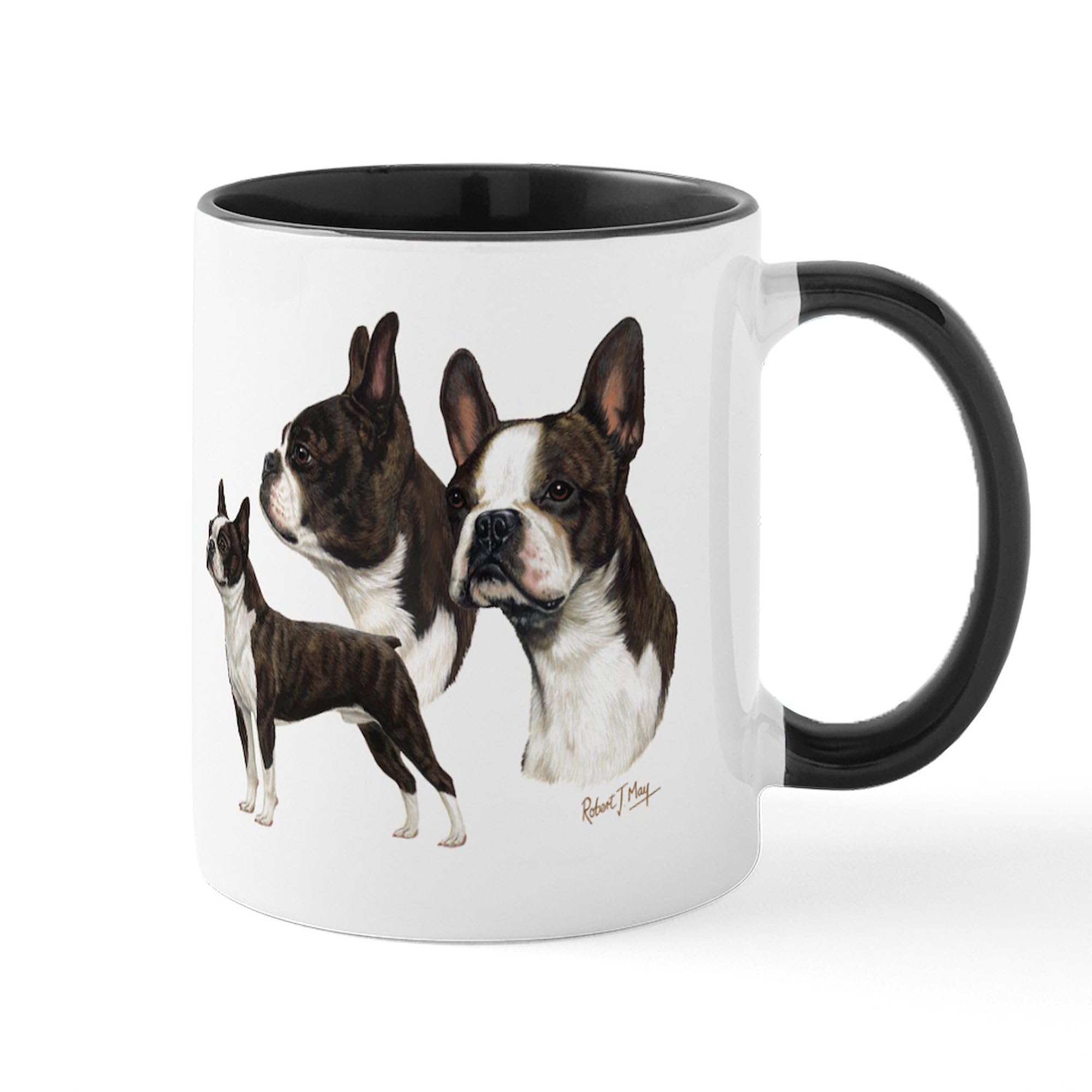 Boston Terrier Ceramic Coffee Mug 11 oz (325 ml) - Perfect for Hot & Cold Drinks, Office, Home, and Gifts
