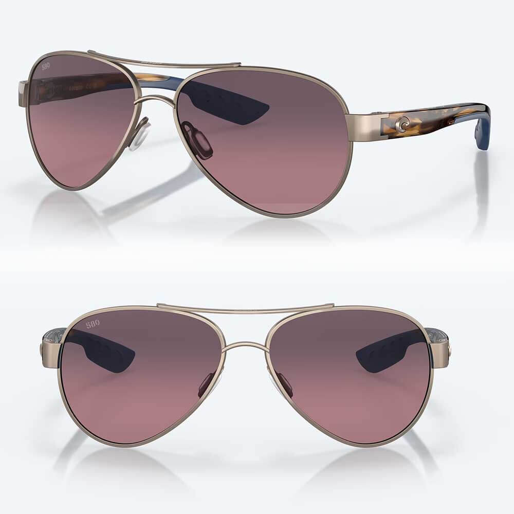 Costa Loreto Golden Pearls Frame Sunglasses for Women - Polarized UV Protection - Stylish Beach & Outdoor Fashion Accessories