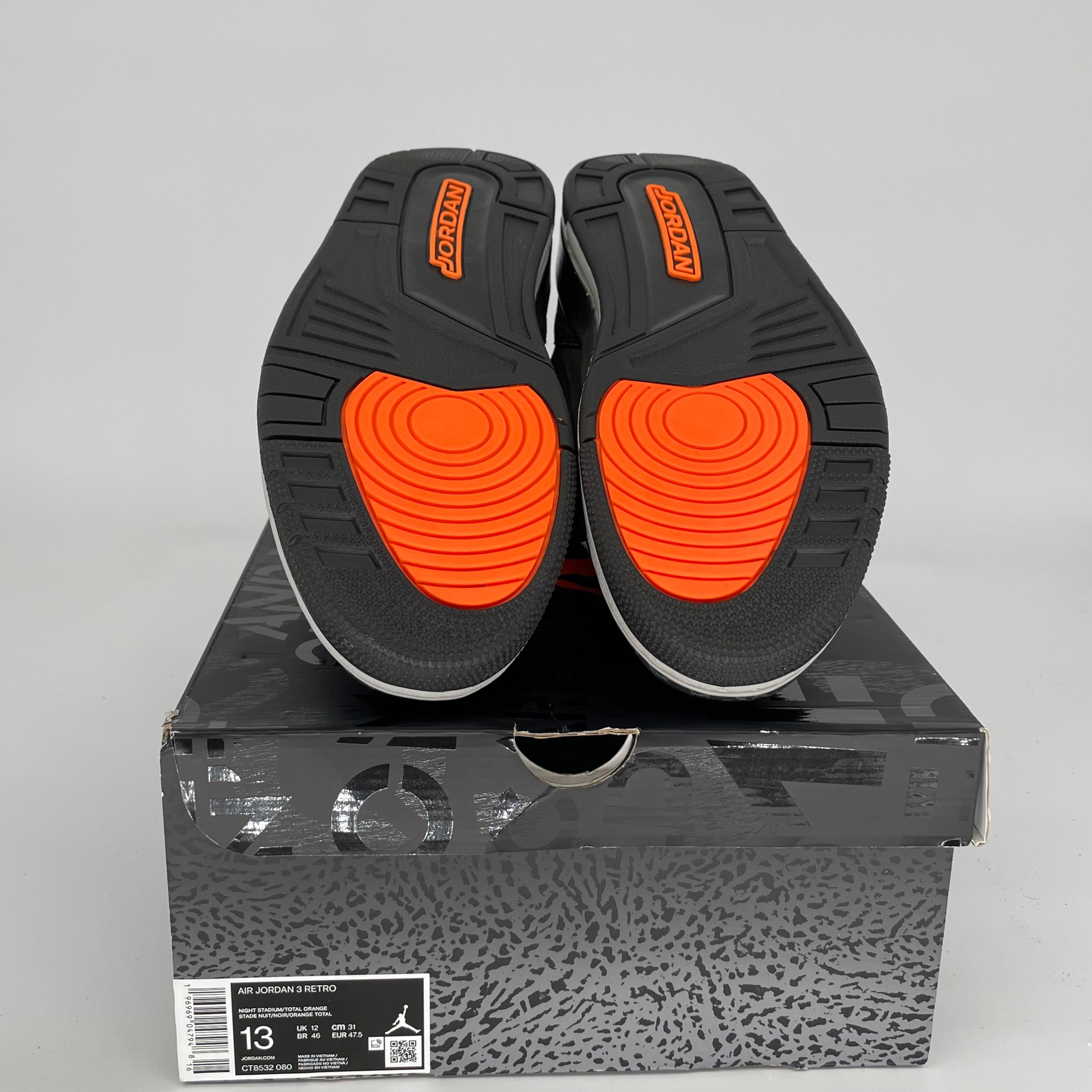 AIR JORDAN 3 FEAR Basketball Shoes Men's Size 13 Retro Sneakers - Style CT8532-080 for Streetwear & Game Day Outfits