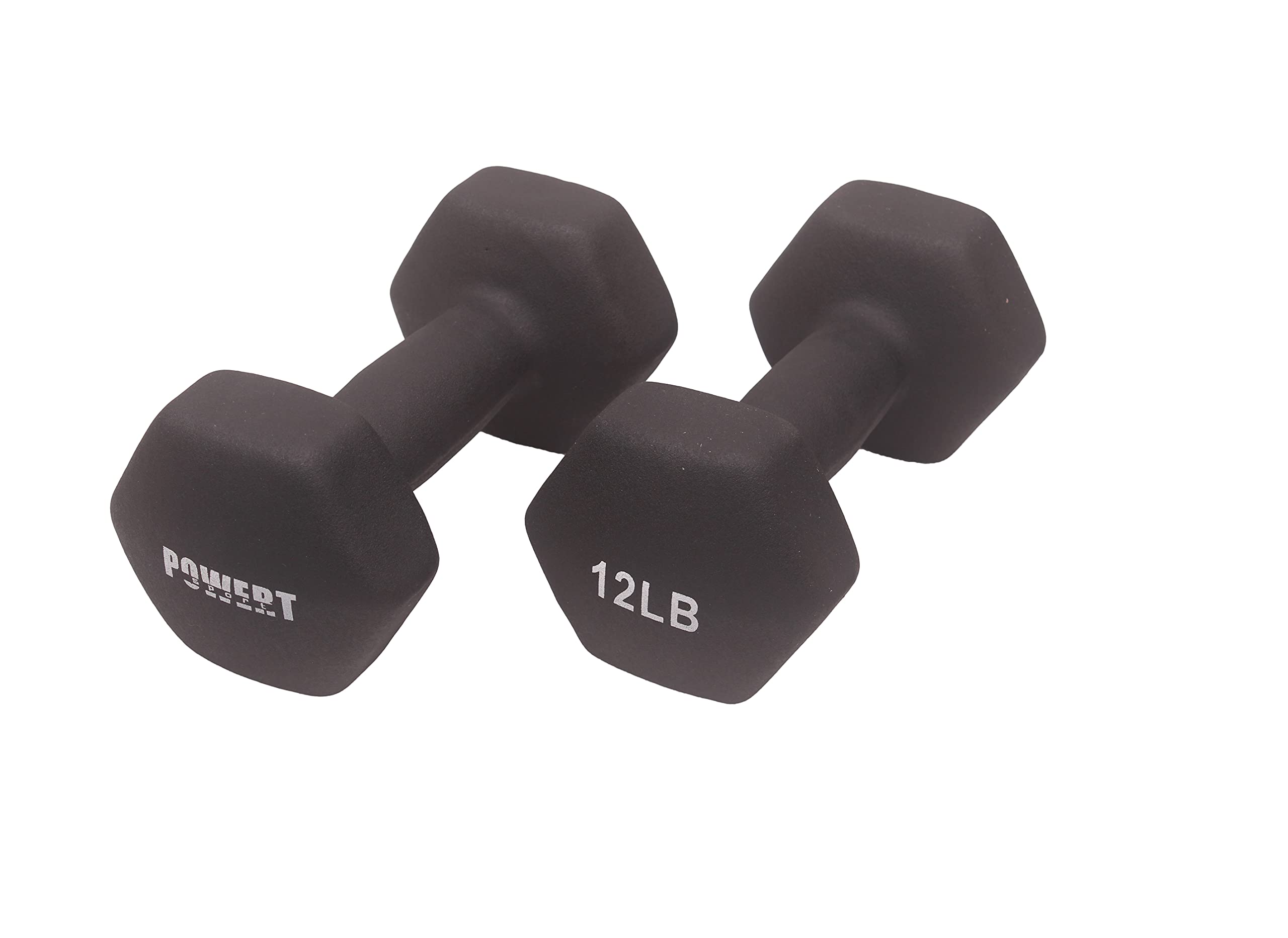 HEX Neoprene Dumbbell Set - Colorful Coated Hand Weights for Home Gym, Strength Training & Fitness Workouts