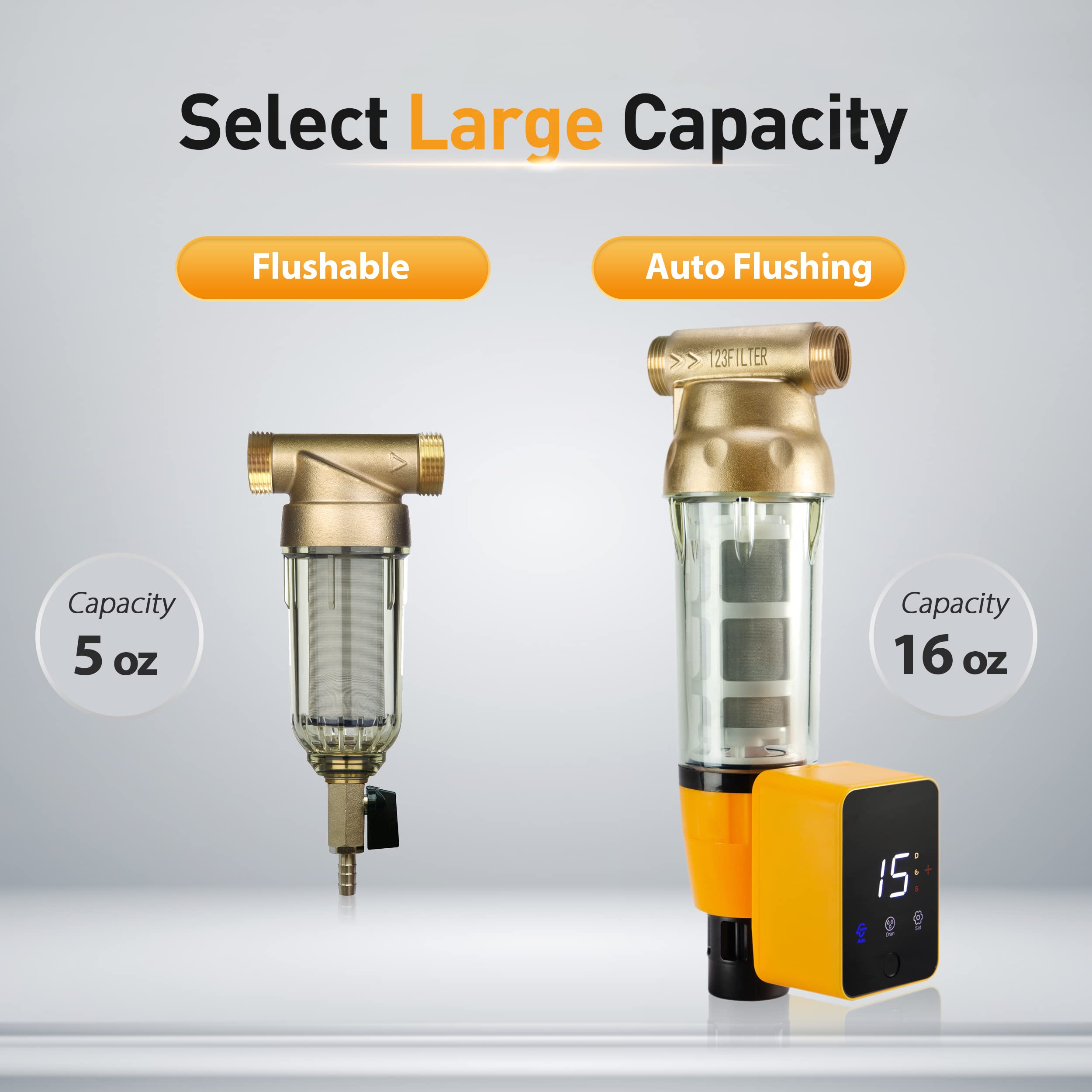 iSpring Whole House Water Filter System with Spin Down Sediment Filter - Clean Water for Drinking, Showering & Appliances | Home Water Filtration Solution