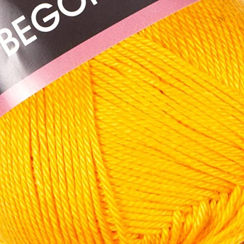 Premium 100% Cotton Yarn for Knitting, Crochet & Amigurumi - Soft Baby Yarn in Pastel & Shiny Colors - 1.76oz (50g) / 185yds (169m) - Perfect for DIY Crafts, Baby Blankets & Handmade Gifts (5307)