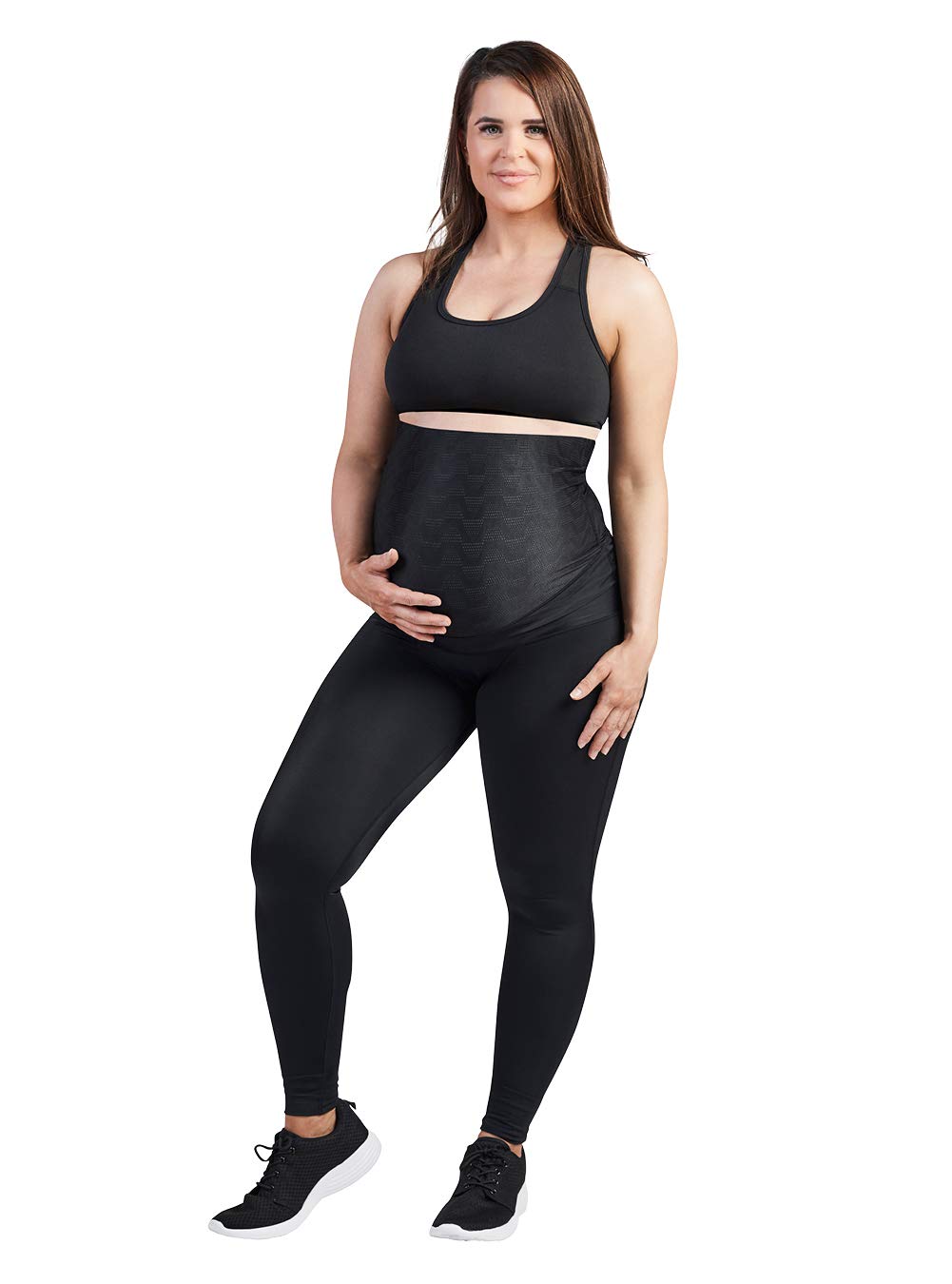 SRC Maternity Leggings - Over Belly High Waisted Full Length Pregnancy Pants for Women - Black - Perfect for Yoga, Workouts & Everyday Comfort During Pregnancy