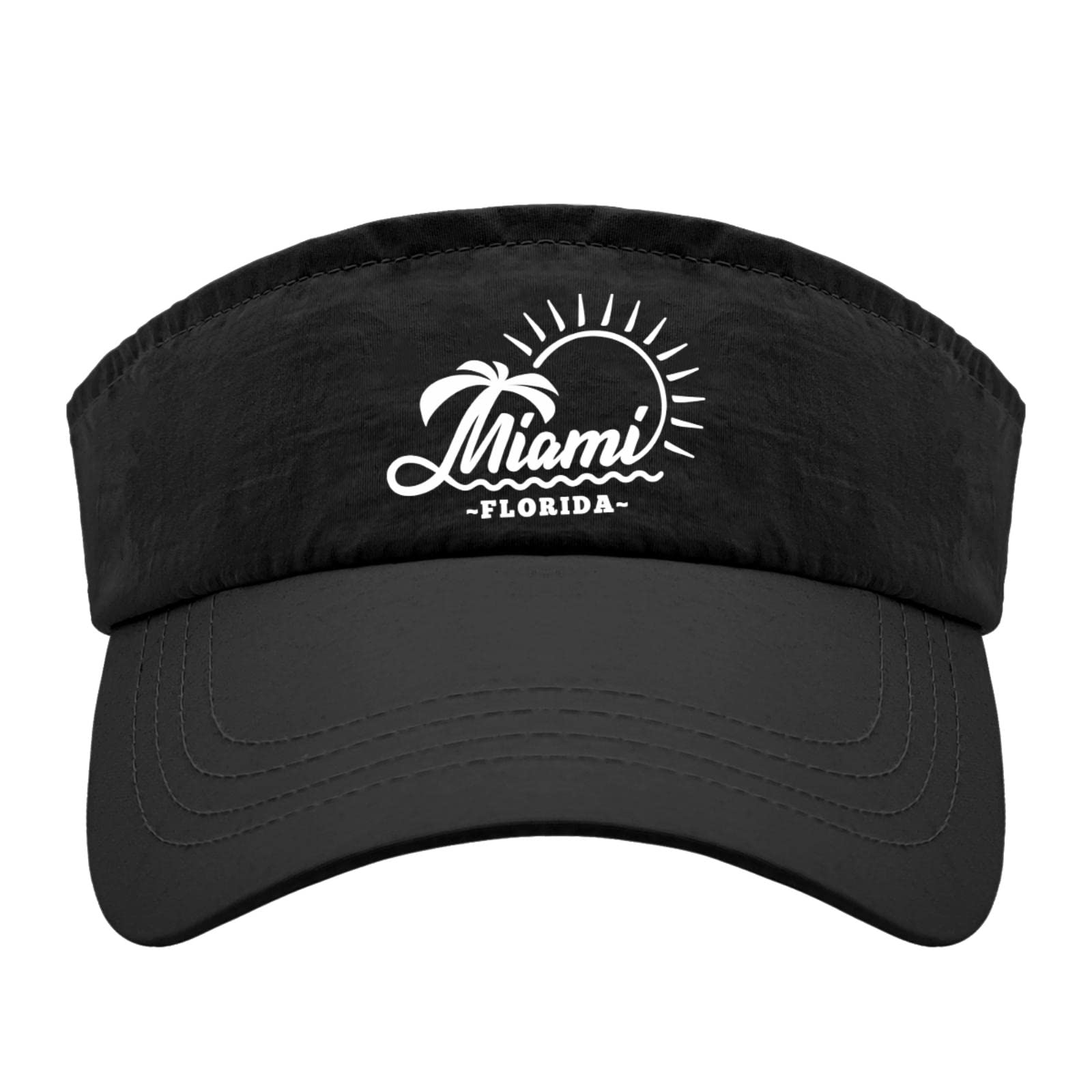 Florida Beach Life Sun Visor Hat - UV Protection Packable Running Visor for Adults - Perfect for Beach, Running, Hiking & Outdoor Activities