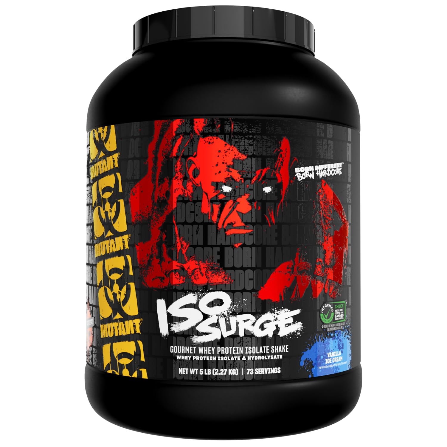 Mutant ISO Surge Whey Protein Isolate Powder - Fast Muscle Recovery & Growth, 5 lb Vanilla Ice Cream - Post-Workout & Strength Training Supplement for Athletes & Bodybuilders