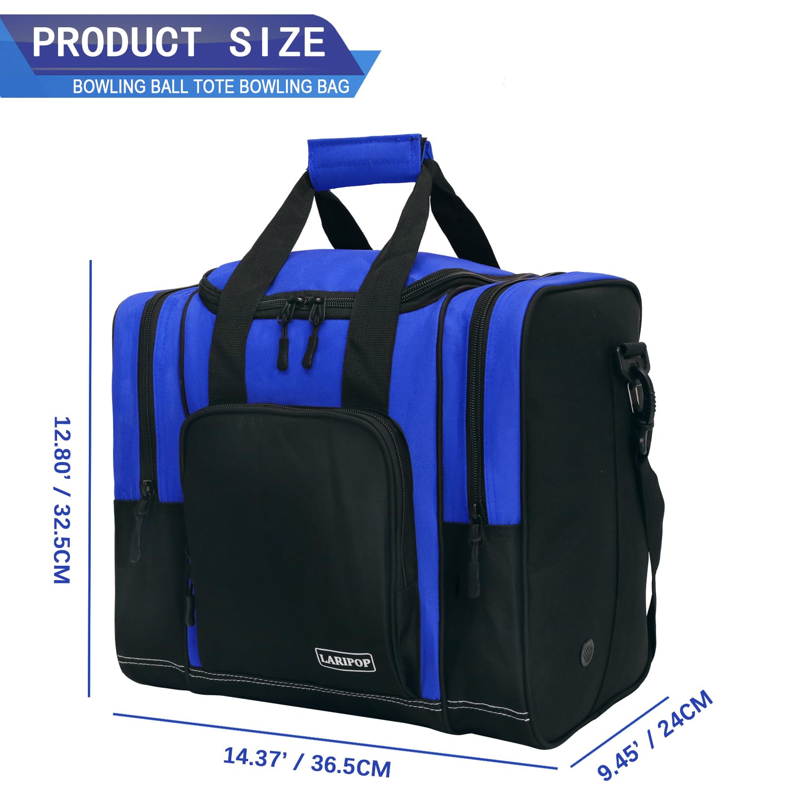 2022 Premium Single Bowling Ball Bag with Padded Holder - Fits Men's Size 14 Shoes & Bowling Accessories - Perfect for League Play & Practice Sessions