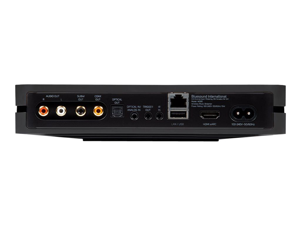 Bluesound Node Wireless Hi-Res Music Streamer – High Fidelity Audio for Home Theater & Multi-Room Listening