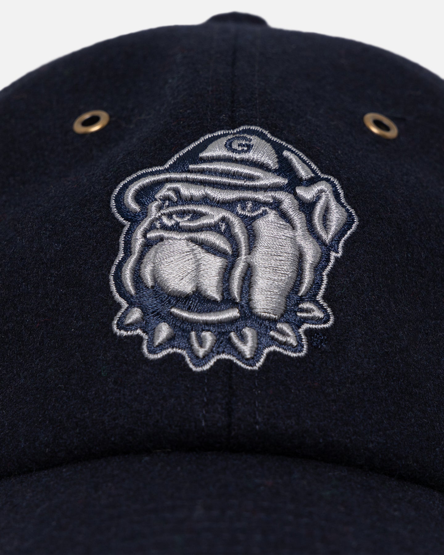47 Brand Georgetown Hoyas Wooly Clean Up Strapback Hat - Navy Blue Adjustable Baseball Cap for Men & Women - Perfect for College Sports, Tailgating and Casual Outfits