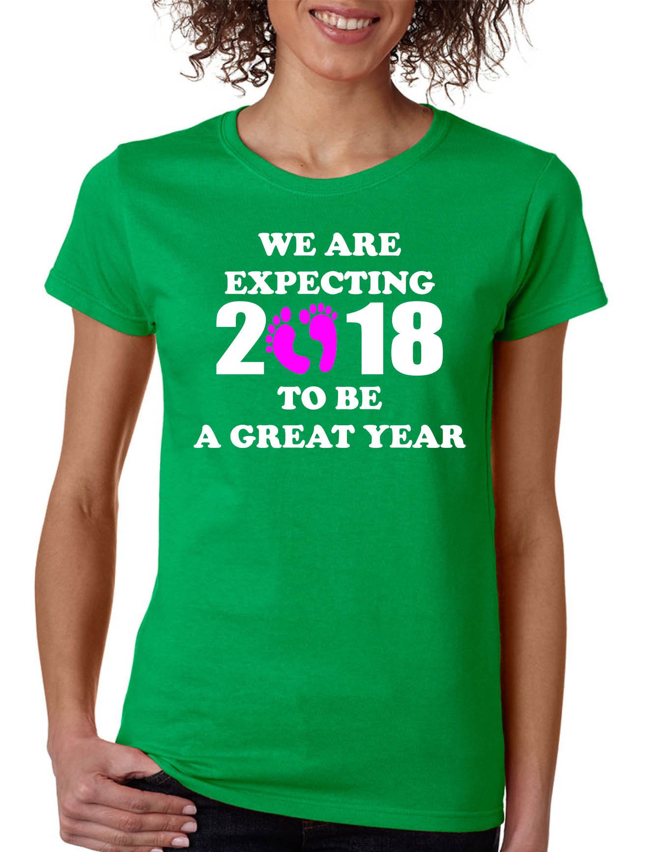 ALLNTRENDS Women's 'We're Expecting a Girl' Maternity Reveal T-Shirt - Comfortable Pregnancy Announcement Tee for Baby Shower, Gender Reveal Party & Photo Shoots