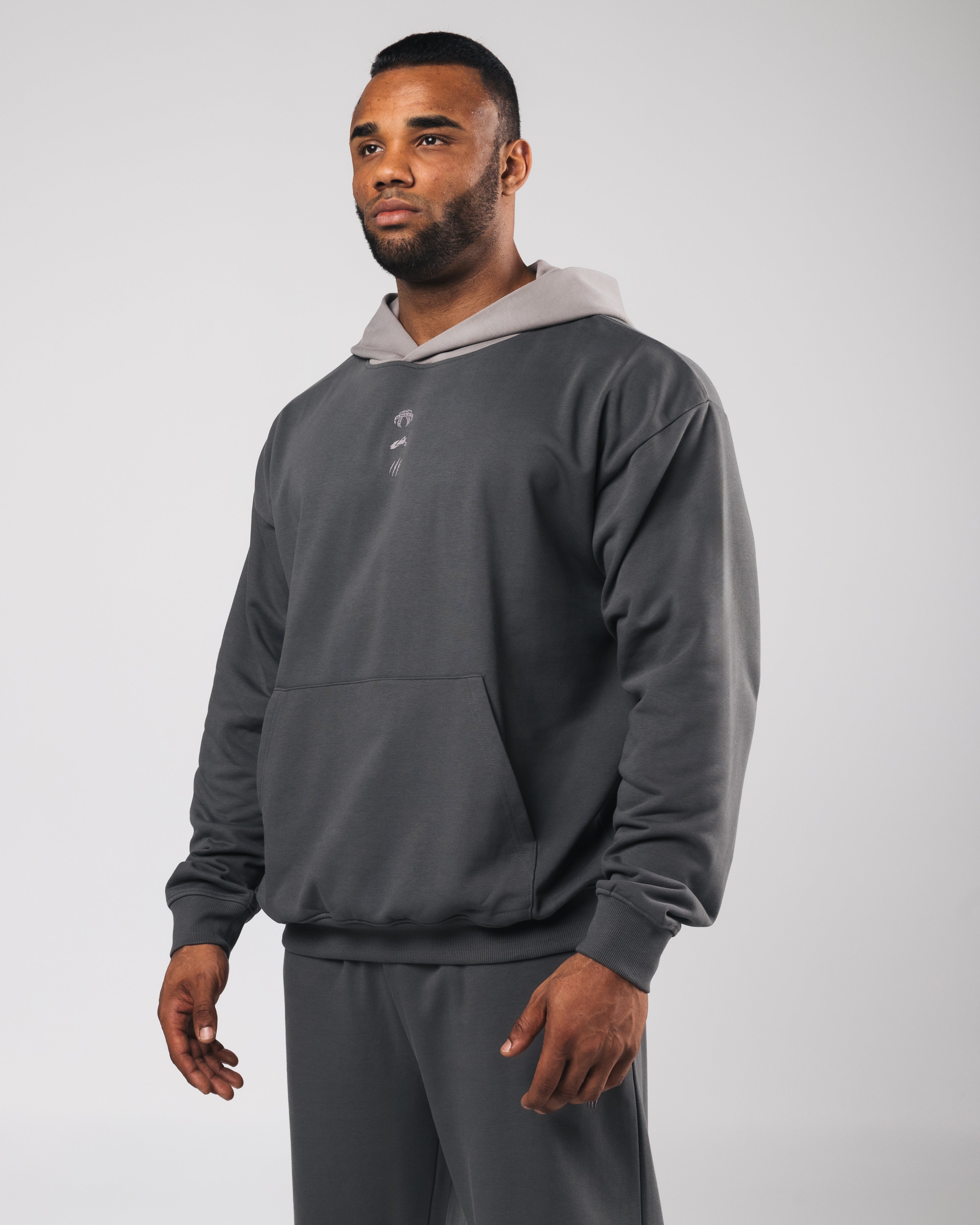 Premium Heavyweight Hoodie for Men - Three Pillar Pullover in Pewter Gray | Cozy Winter Wear & Casual Street Style Outfit