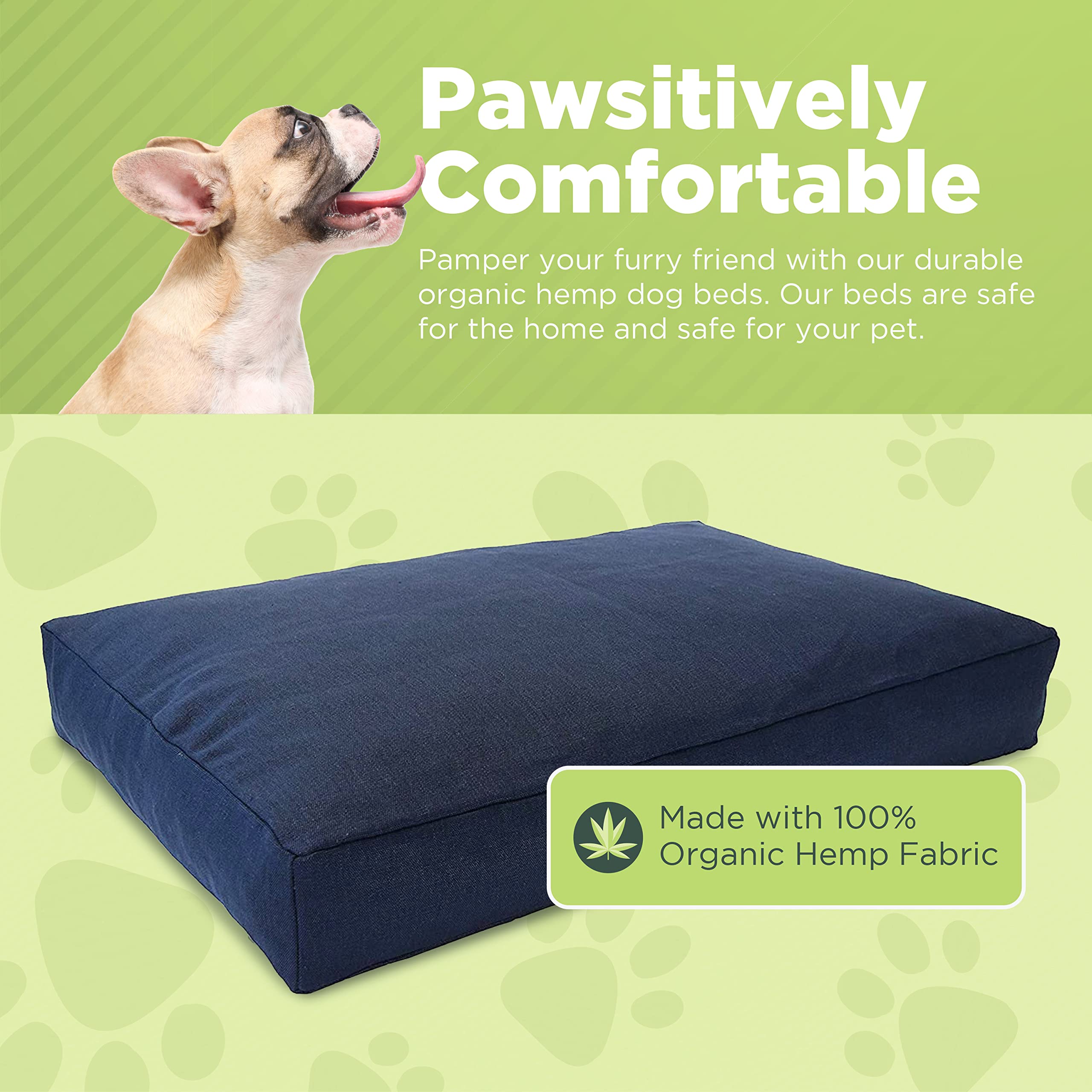 Premium Organic Hemp Dog Bed Medium 36