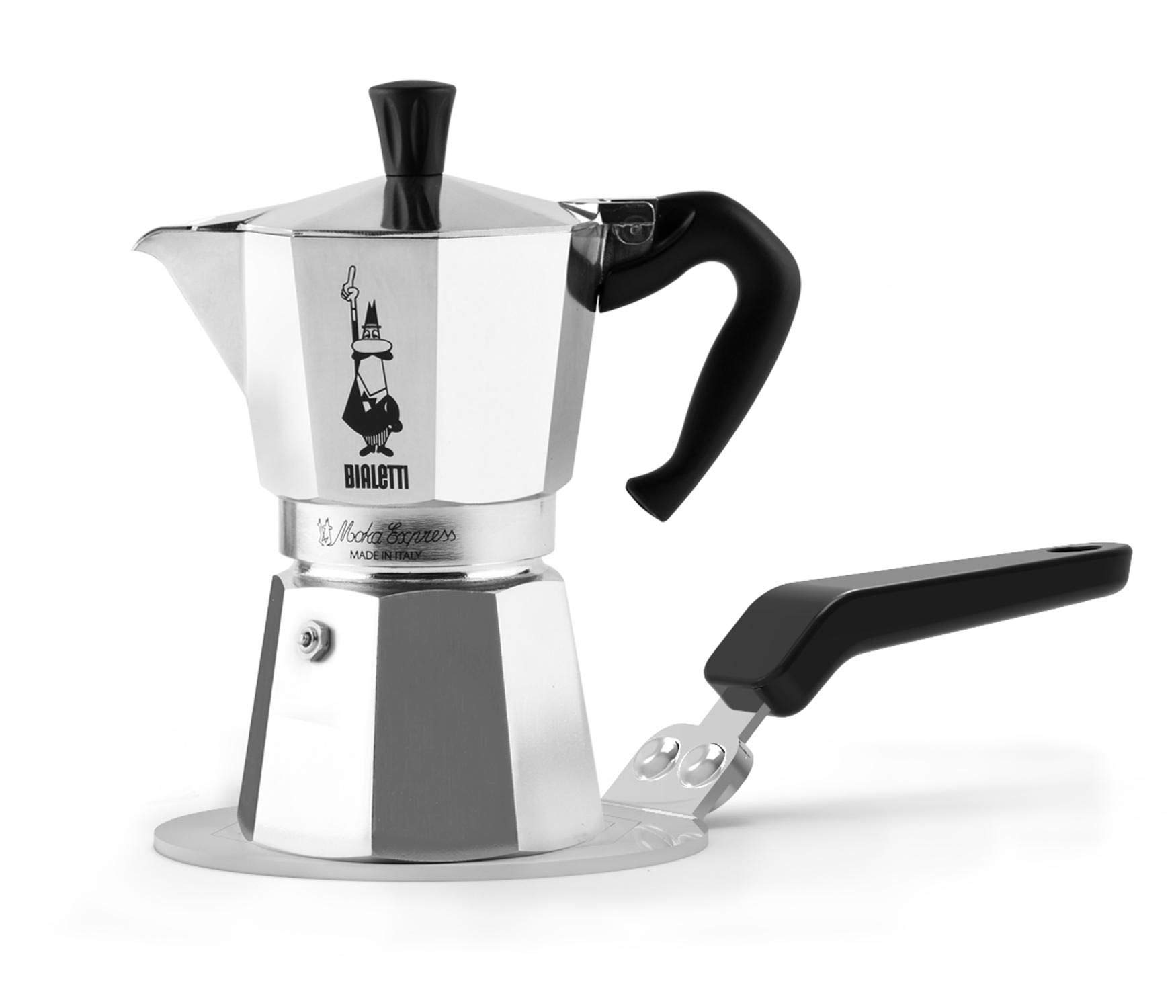 Bialetti Moka Express 6-Cup Stovetop Espresso Maker - Italian Coffee Pot for Induction & Gas Stoves - Perfect for Home Brewing, Camping & Gifts