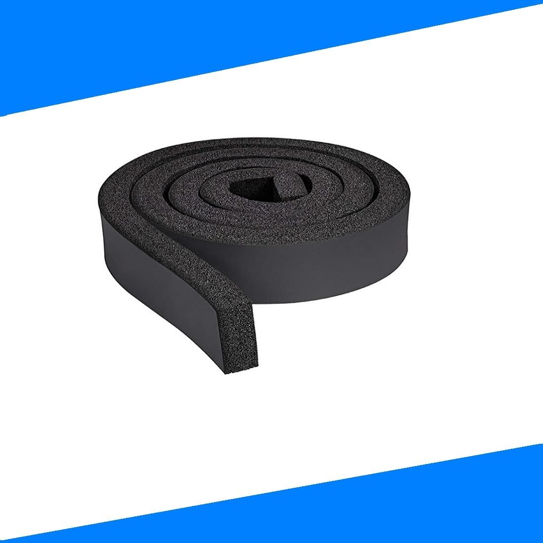 1x1 Inch Foam AC Insulation Seal Tape - 6.5 Feet Non-Adhesive Weather Stripping for Air Conditioners & Windows | Heavy Duty NBR+PVC Material | Perfect for HVAC, Home Insulation & Energy Efficiency