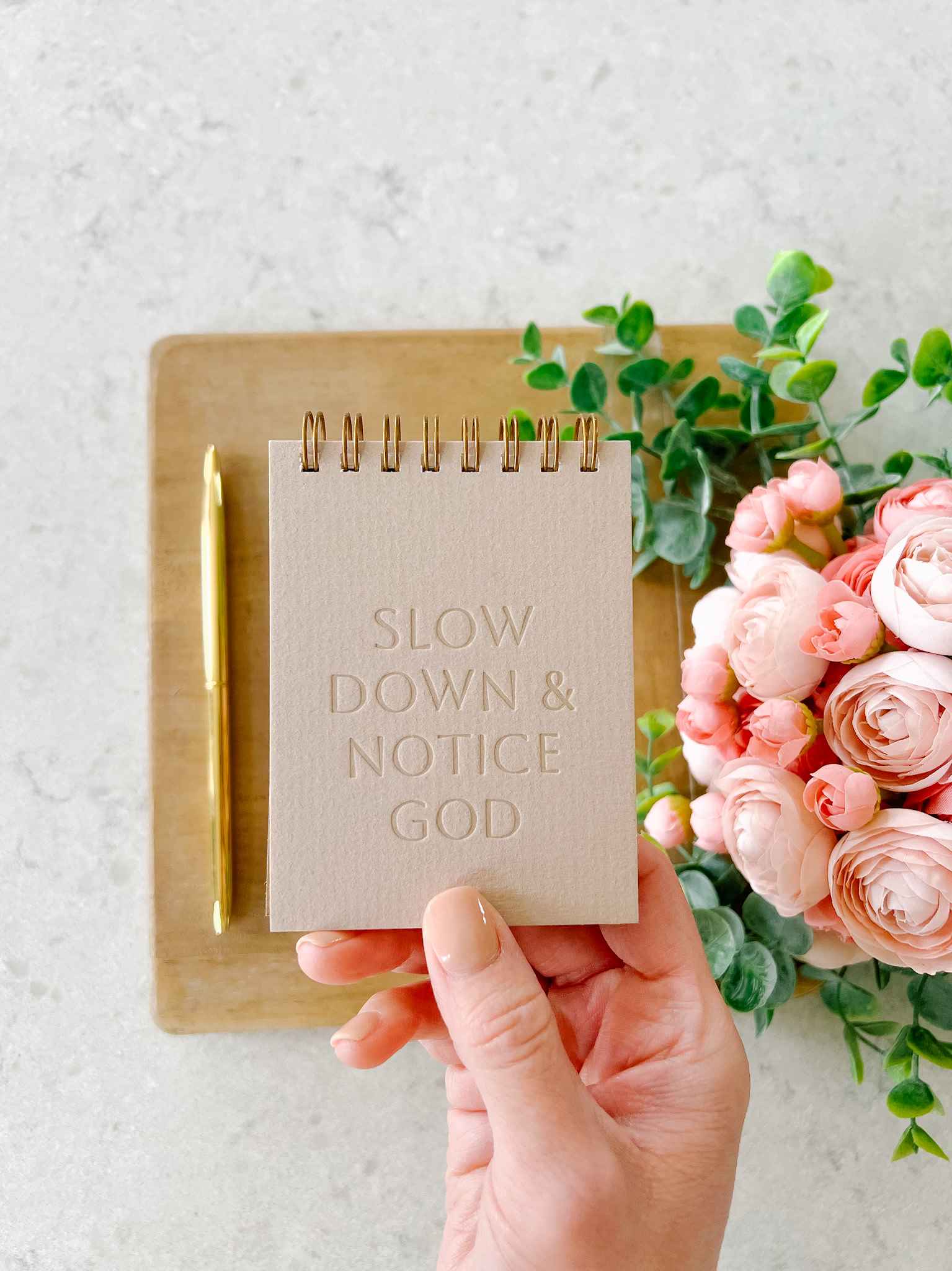 Slow Down & Notice God Mini Notepad - Inspirational Christian Journal for Daily Reflection, Bible Study & Prayer - Perfect for Church, Small Groups & Personal Devotion