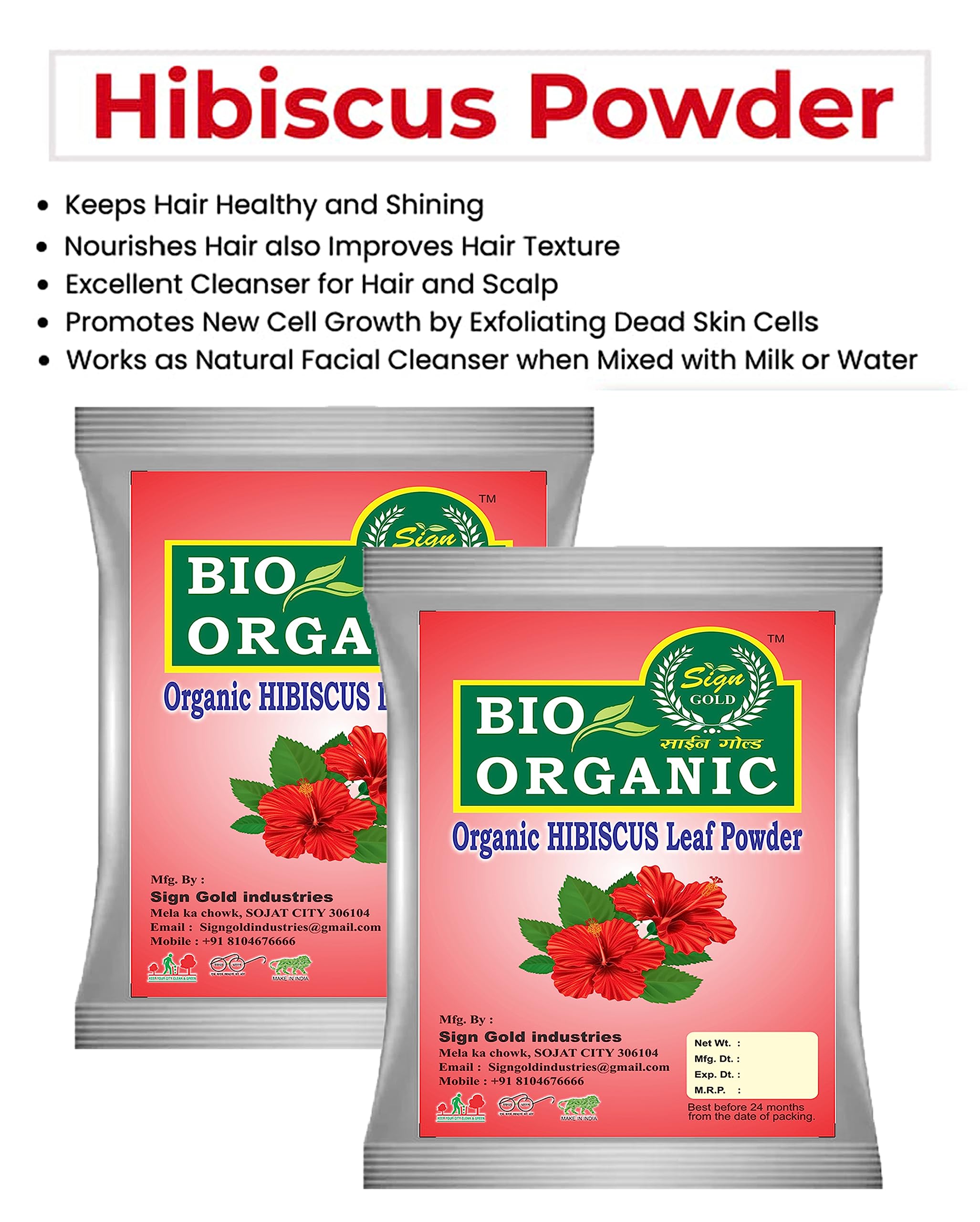 Premium Organic Hibiscus Leaf Powder for Hair Growth & Skin Care - 200g | Natural Hair Mask, Face Scrub & DIY Beauty Recipes | Perfect for Homemade Hair Treatments & Glowing Skin