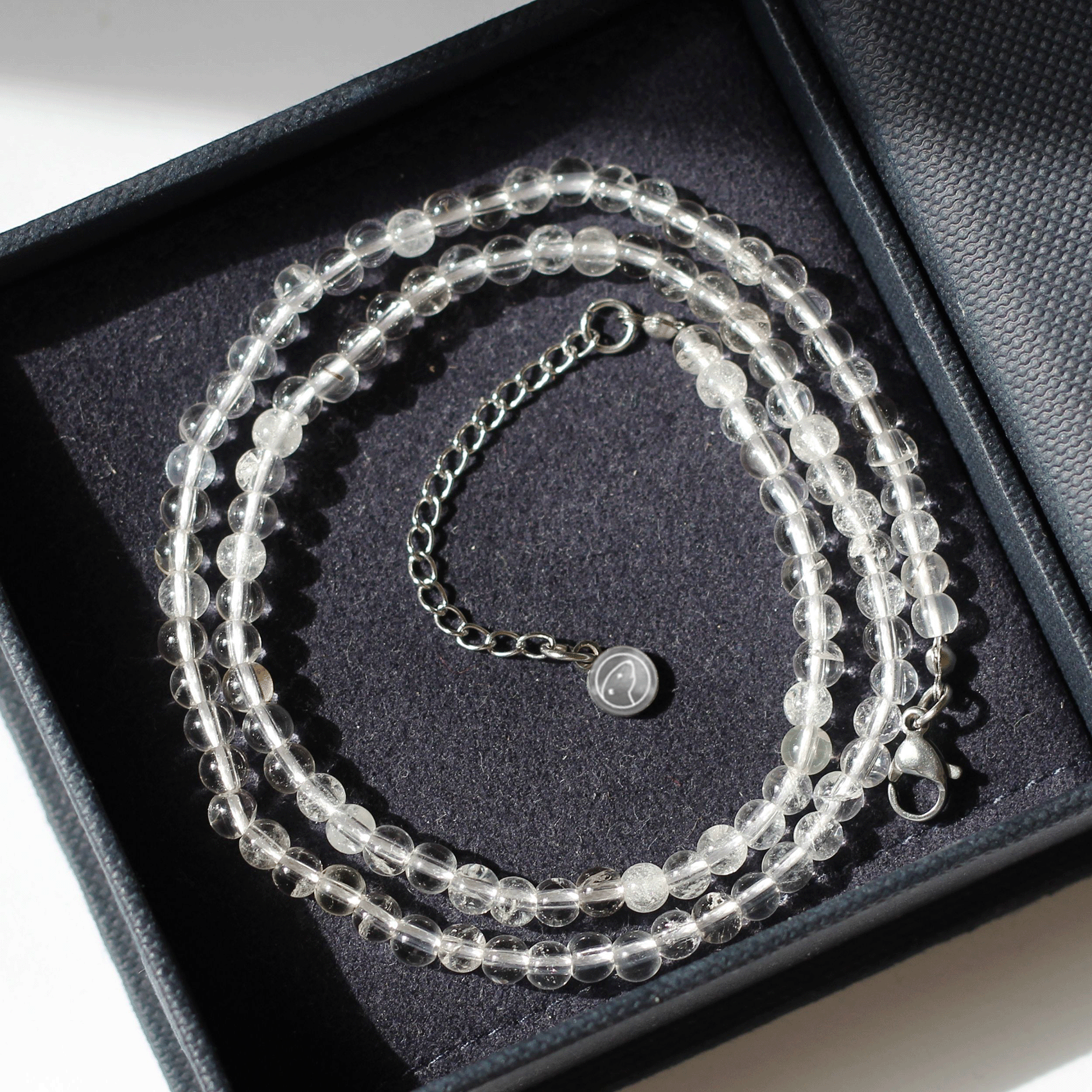 Clear Quartz Beaded Necklace Mini - Natural Healing Crystal Jewelry for Women, Chakra Balancing & Meditation Accessory | Perfect for Yoga, Spiritual Gifts & Everyday Wear