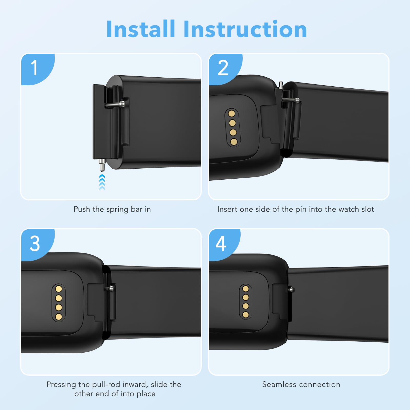 2 Pack Waterproof Replacement Bands for Fitbit Inspire 3 - Soft Sports Wristbands for Women & Men | Durable & Comfortable Fitness Tracker Accessories for Running, Swimming & Daily Wear