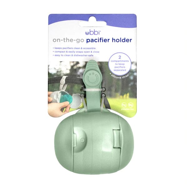Ubbi On The Go Pacifier Holder - Baby Pacifier Clip for Stroller, Car Seat & Diaper Bag - Secure & Stylish Pacifier Keeper for Infants & Toddlers - Perfect for Travel, Outings & Everyday Use