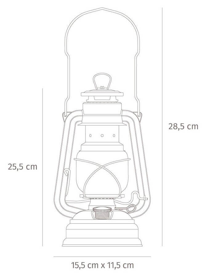 Feuerhand Baby Special 276 Hurricane Lantern - Vintage Outdoor Camping Light for Emergency, Garden, Patio & Power Outages