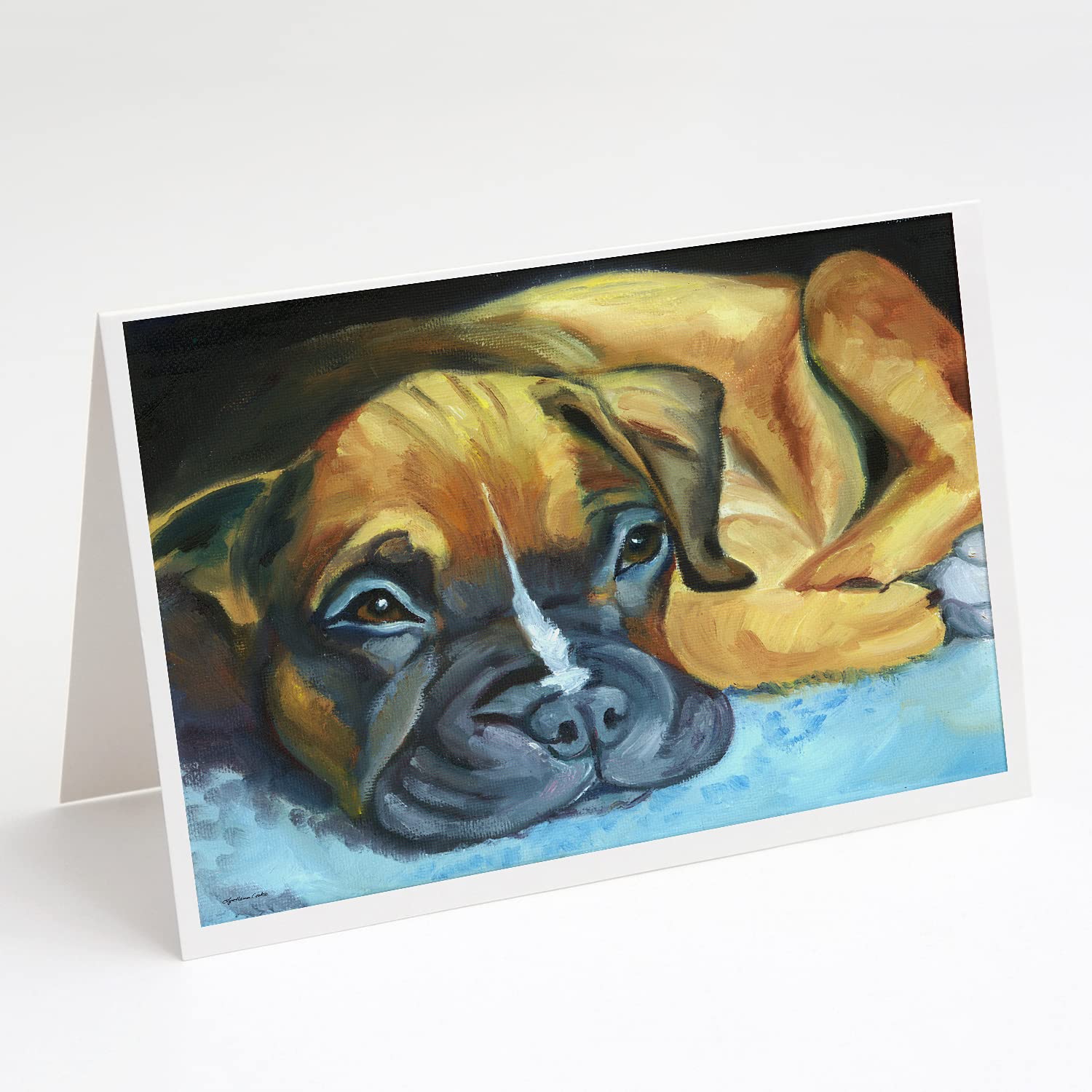 Boxer Pup Greeting Cards - Pack of 8 Blank A7 Size (5x7) Note Cards with Envelopes | Whimsical Dog Lover Stationery for Birthdays, Thank You Notes & Special Occasions