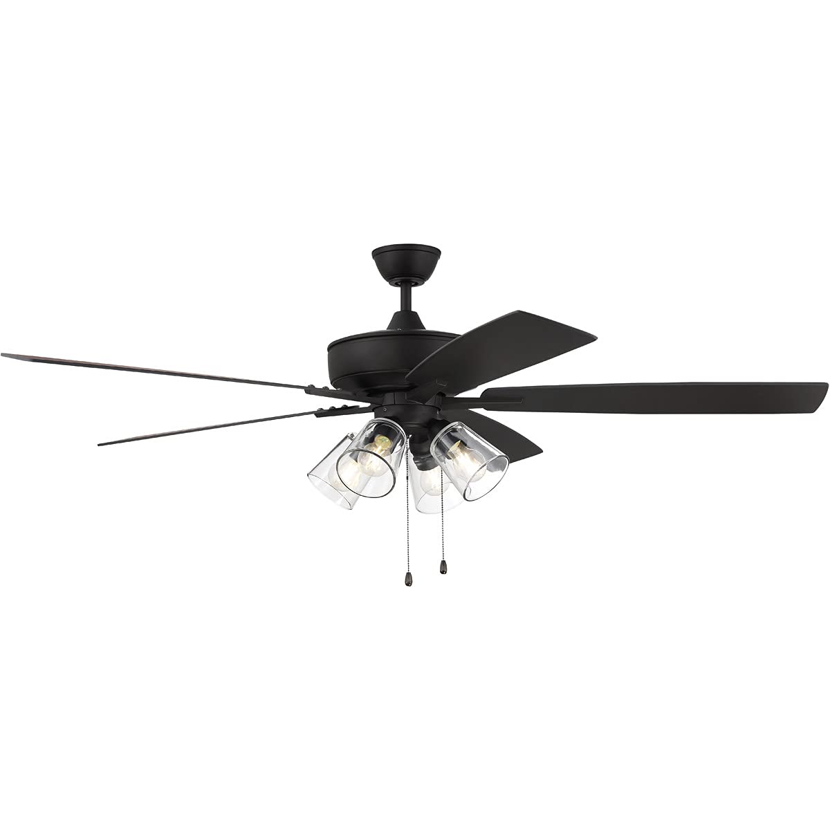 Craftmade S104ESP5-60ESPWLN 60 Inch Super Pro Ceiling Fan with LED Light Kit, Pull Chain Control & 5 Reversible Espresso/Walnut MDF Blades - Perfect for Living Room, Bedroom or Outdoor Covered Patio