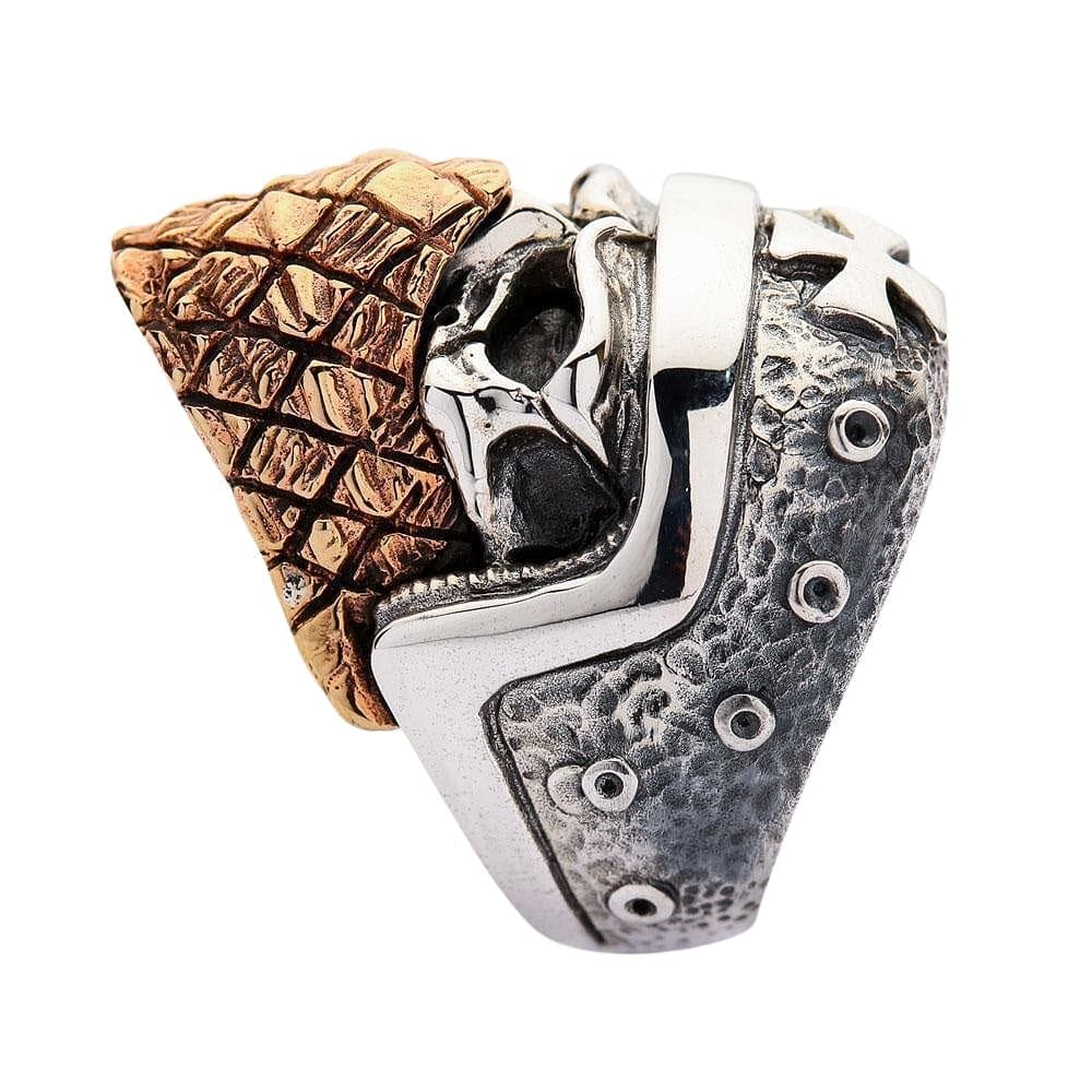 Bandana Rider Skull Sterling Silver Biker Ring for Men - Edgy Motorcycle Jewelry Gift for Bikers & Rock Fans - Perfect for Riding, Concerts & Everyday Wear