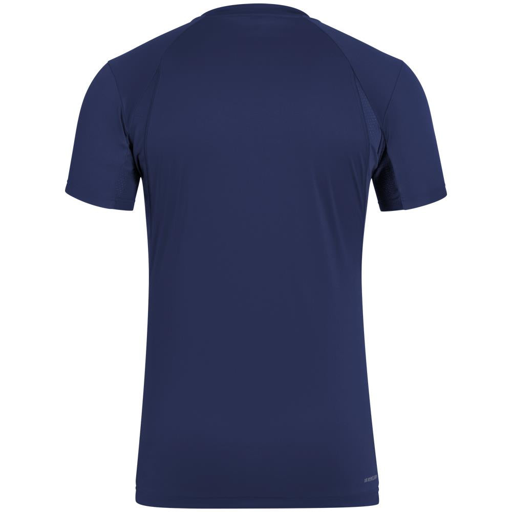 Adidas Men's Club 3 Stripe T-Shirt - Dark Blue Casual Cotton Tee for Everyday Wear, Gym & Street Style