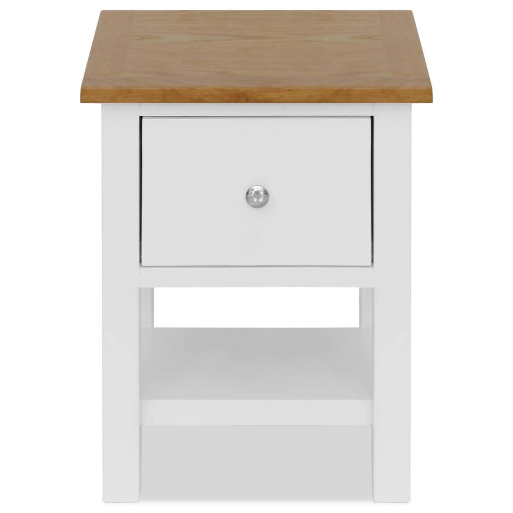 CHARMMA Solid Oak Wood Nightstand Set of 2 - 14.2
