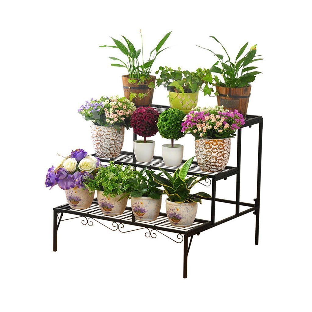 3-Tier Metal Flower Stand for Indoor & Outdoor Use - Garden Plant Shelf for Balcony, Living Room, Greenhouse - Decorative Storage Rack for Pots & Plants (Perfect for Small Spaces, Home Decor & Gardening Enthusiasts)