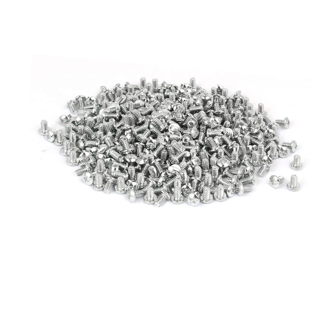 X-DREE 6#-32 UNC White Zinc Plated Round Phillips Head PC Computer Case Screws 400pcs - Perfect for PC Building, Laptop Repair, and Electronics Assembly
