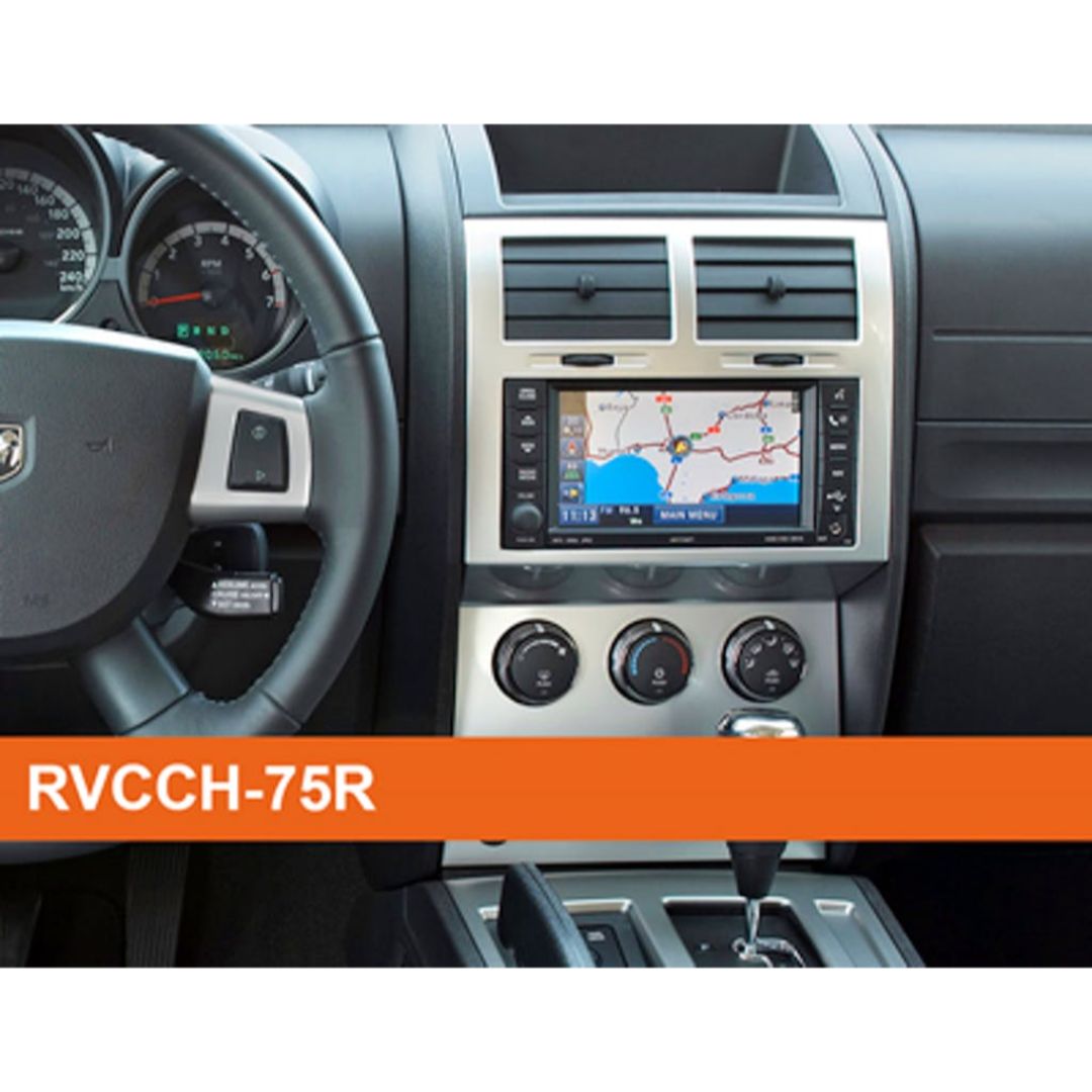 Crux RVCCH 75 Rear View Camera Kit with Sightline Safety View Integration for Chrysler Dodge Jeep Vehicles - MYGIG Compatible (Includes Backup Camera) - Perfect for Parking Assistance & Blind Spot Monitoring