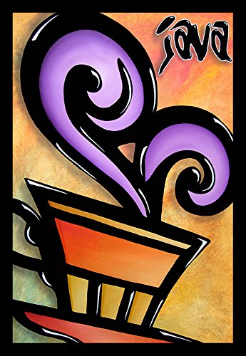 Framed Java Art Print 18x12 - Coffee Shop Wall Decor for Cafe & Home