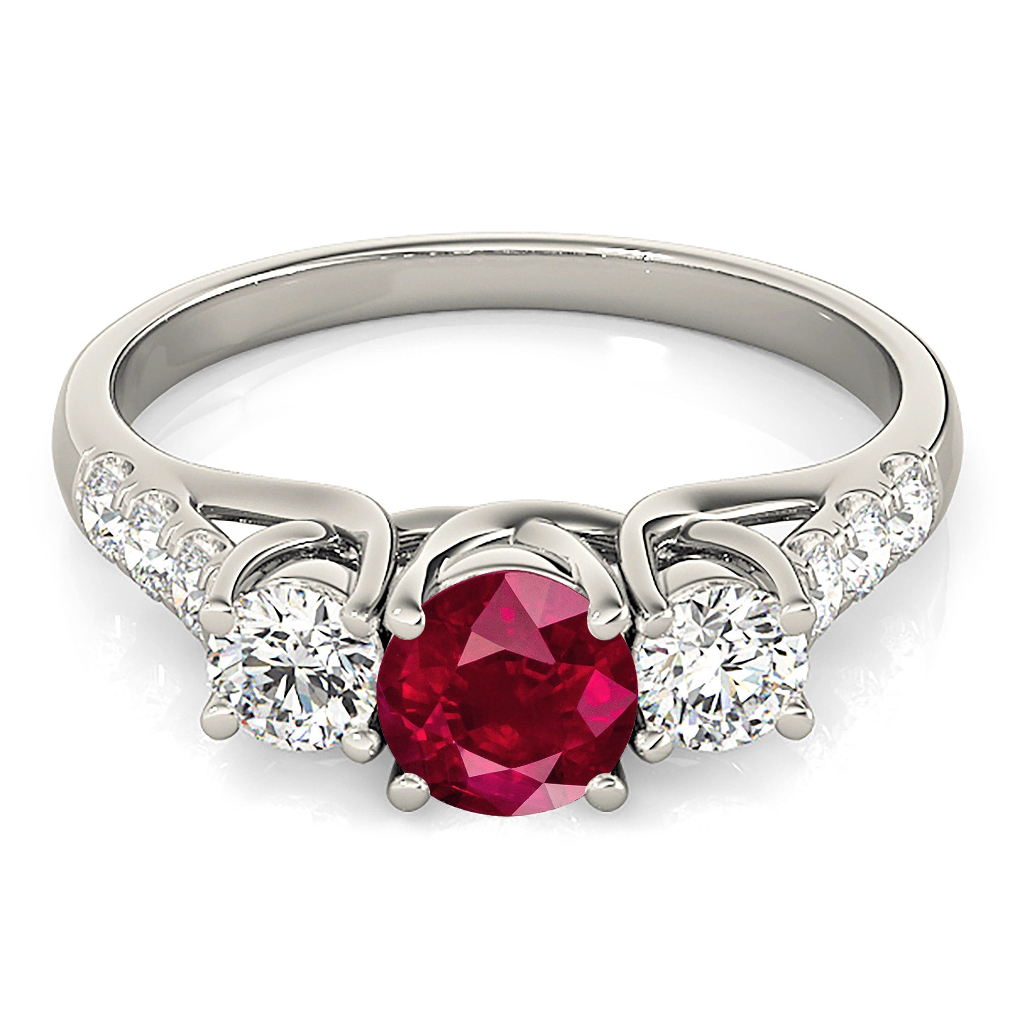 1.35 Carat Genuine Ruby Diamond Ring - Solitaire Engagement Band for Women - Perfect for Weddings, Anniversaries & Special Occasions