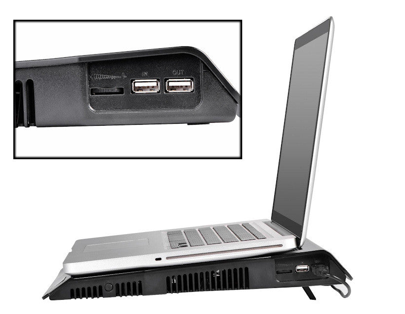 Spire ODYSSEY 342 Laptop Cooling Pad with 2 USB 2.0 Ports - Ultra Quiet Notebook Cooler for 12 to 17 Inch Laptops - Perfect for Gaming, Office Work & Home Use