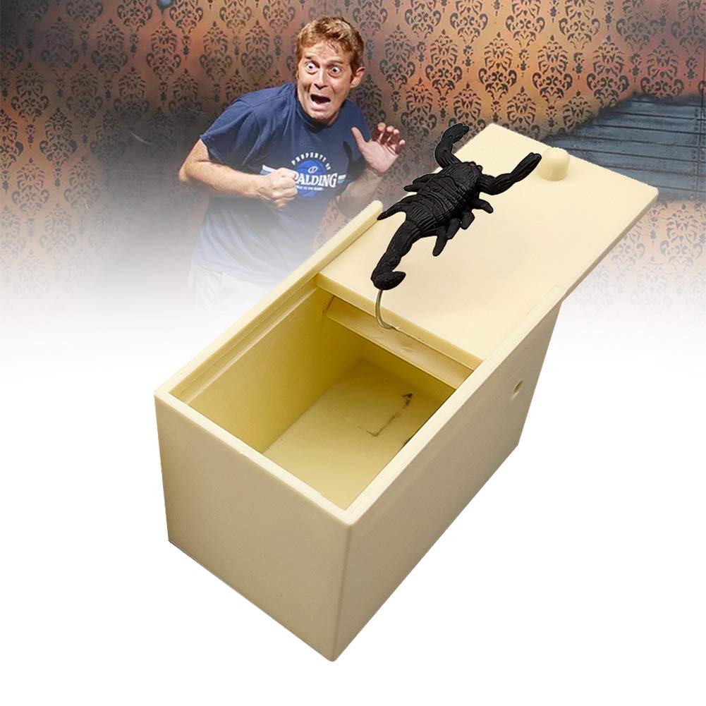 Funny Prank Joke Box with Spider & Scorpion - Hilarious Scare Box for Kids & Adults - Perfect for Halloween Pranks, Birthday Party Favors & Gag Gifts - Great for Office Pranks & Family Game Nights