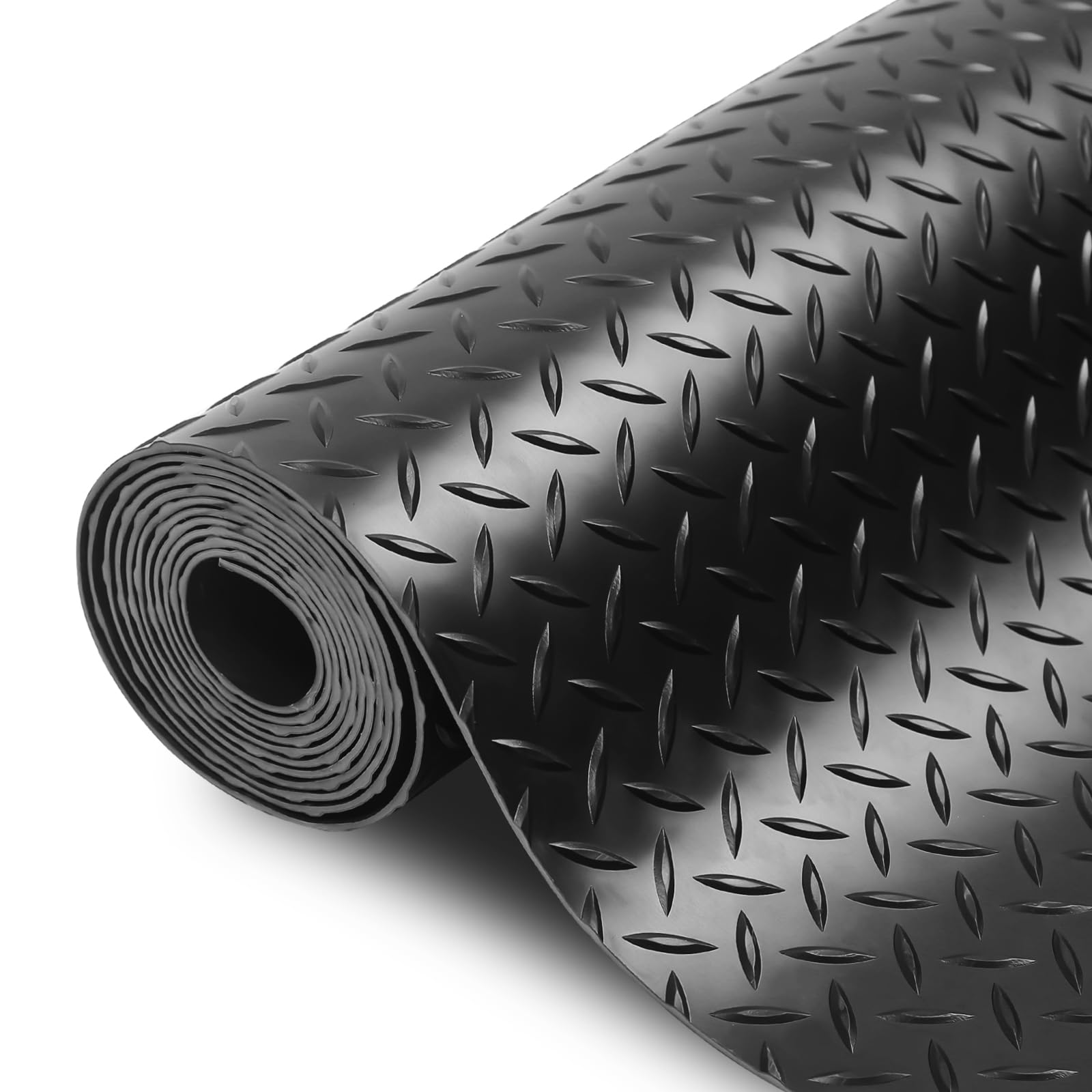 5 x 8 Ft Heavy Duty Garage Floor Mat - 2.8mm Thickened Black Commercial Grade Parking Mat for Cars, Trucks & Golf Carts | Waterproof & Stain Resistant | Diamond Plate Texture | Perfect for Garage, Workshop & Driveway Protection